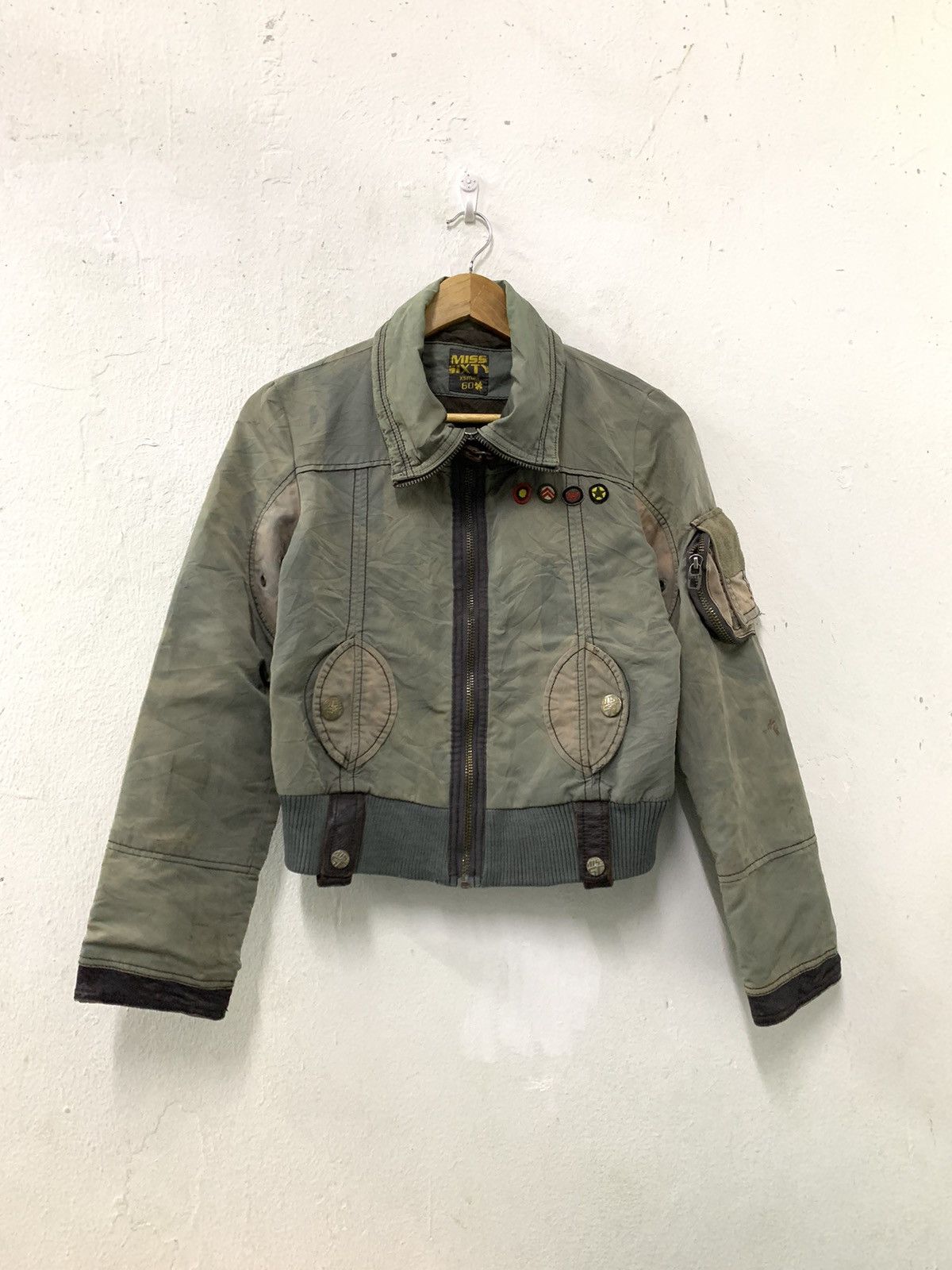 Miss Sixty × Vintage Miss Sixty Double zipper Bomber Jacket Leather Trimming Size XS / US 0-2 / IT 36-38 - 1 Thumbnail