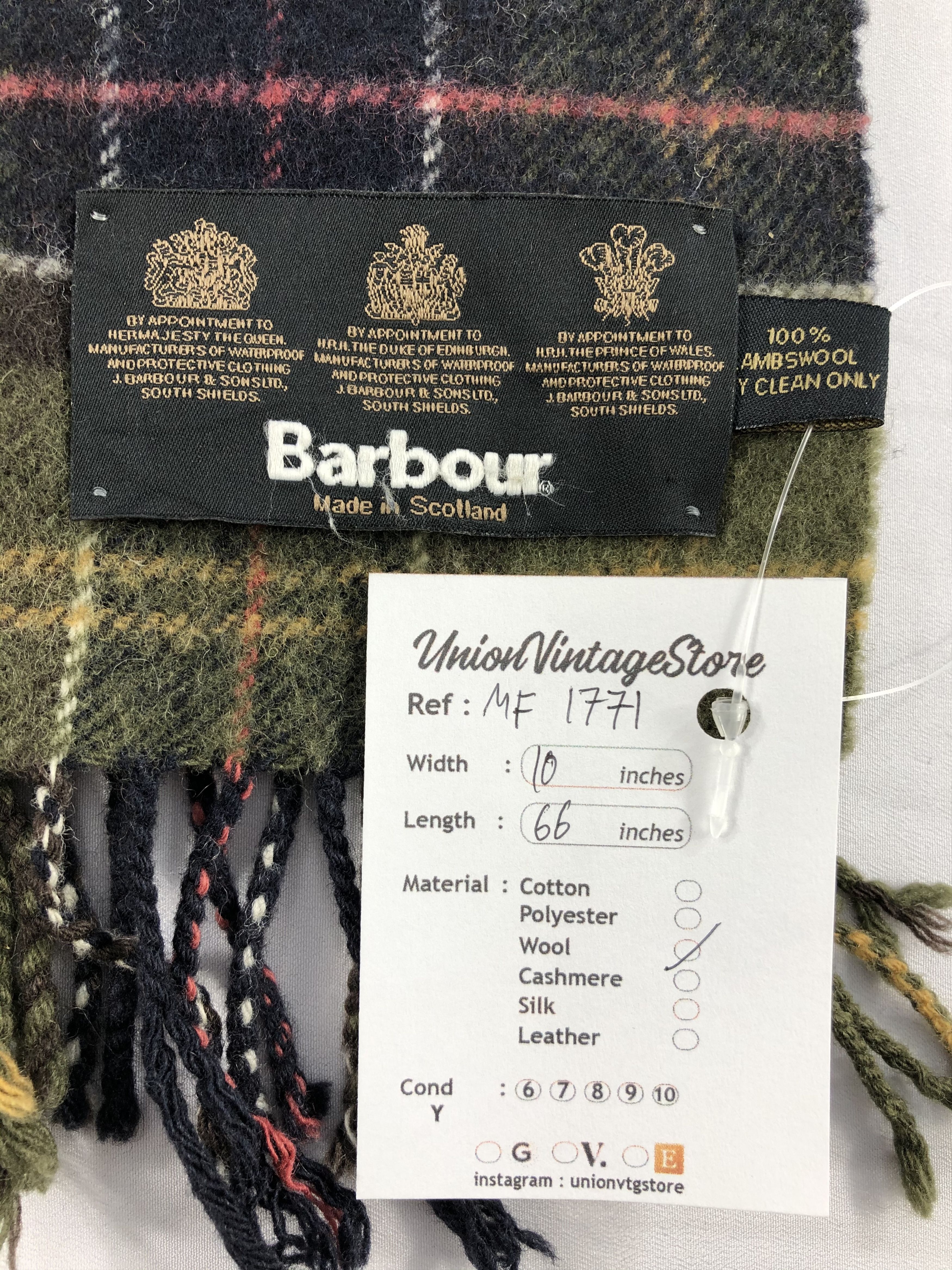 Barbour Vintage Barbour Scarf/Muffler/Neckwear MF1771 Size ONE SIZE - 5 Thumbnail