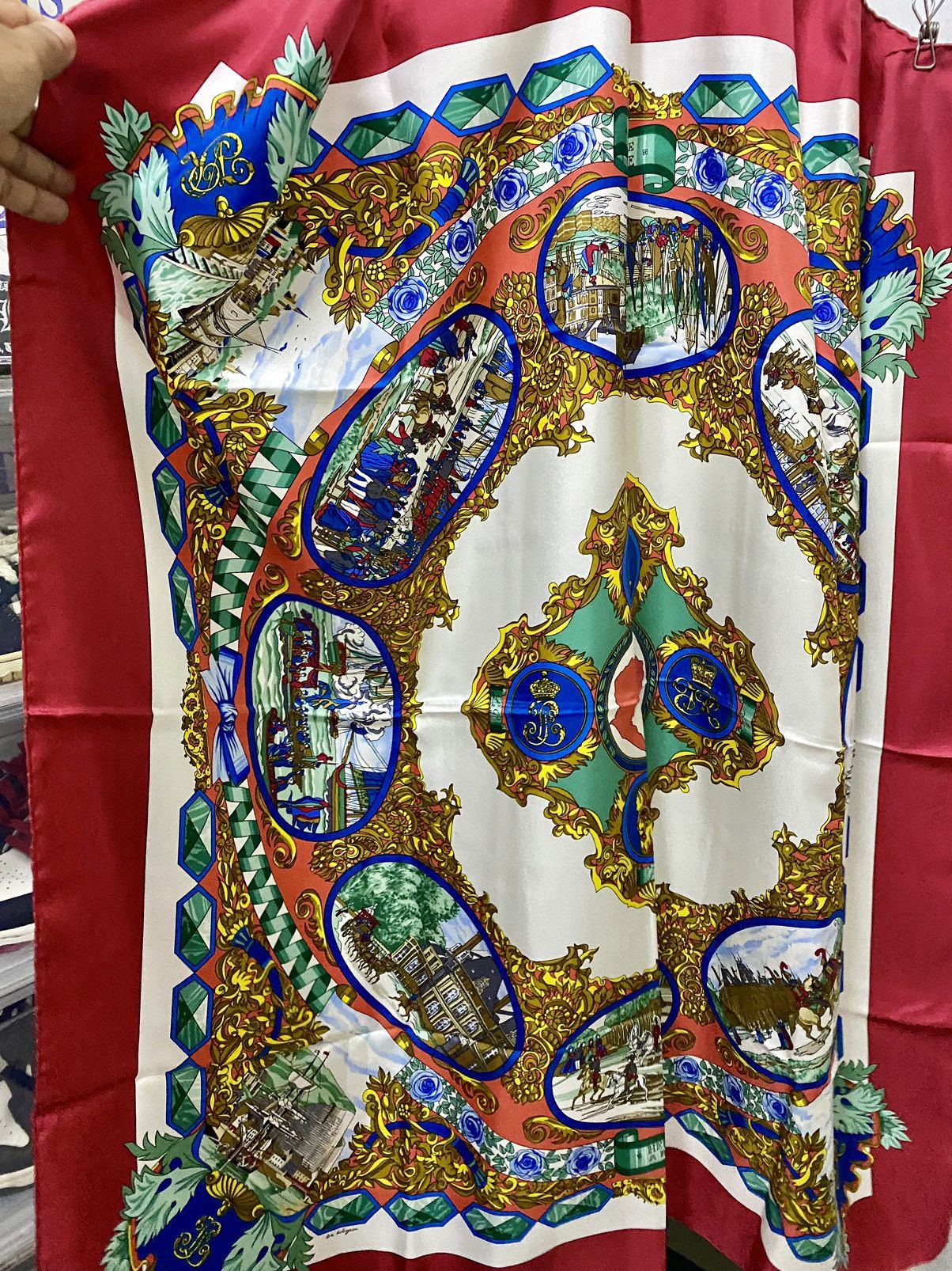 Hermes HERMES MULTI-COLORED L'ENTENTE CORDIALE 90CM SILK SCARF Size ONE SIZE - 2 Thumbnail