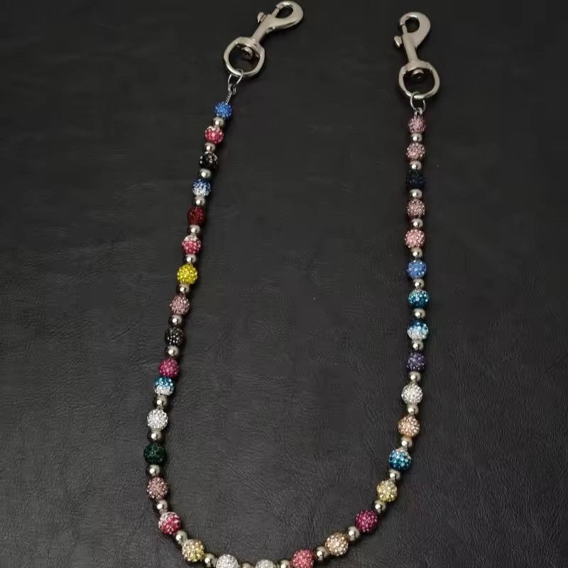 Jewelry Round Bead Rhinestone Multicolor Punk Size ONE SIZE - 1 Thumbnail