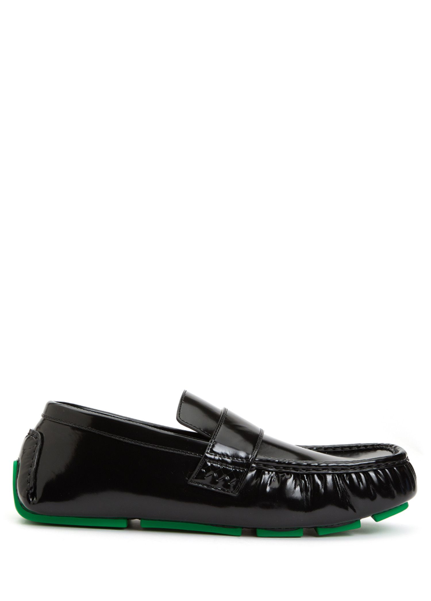 Bottega Veneta o1bcso1str0824 Ride Driver Loafer in Black/Green Size US 8.5 / EU 41-42 - 1 Thumbnail