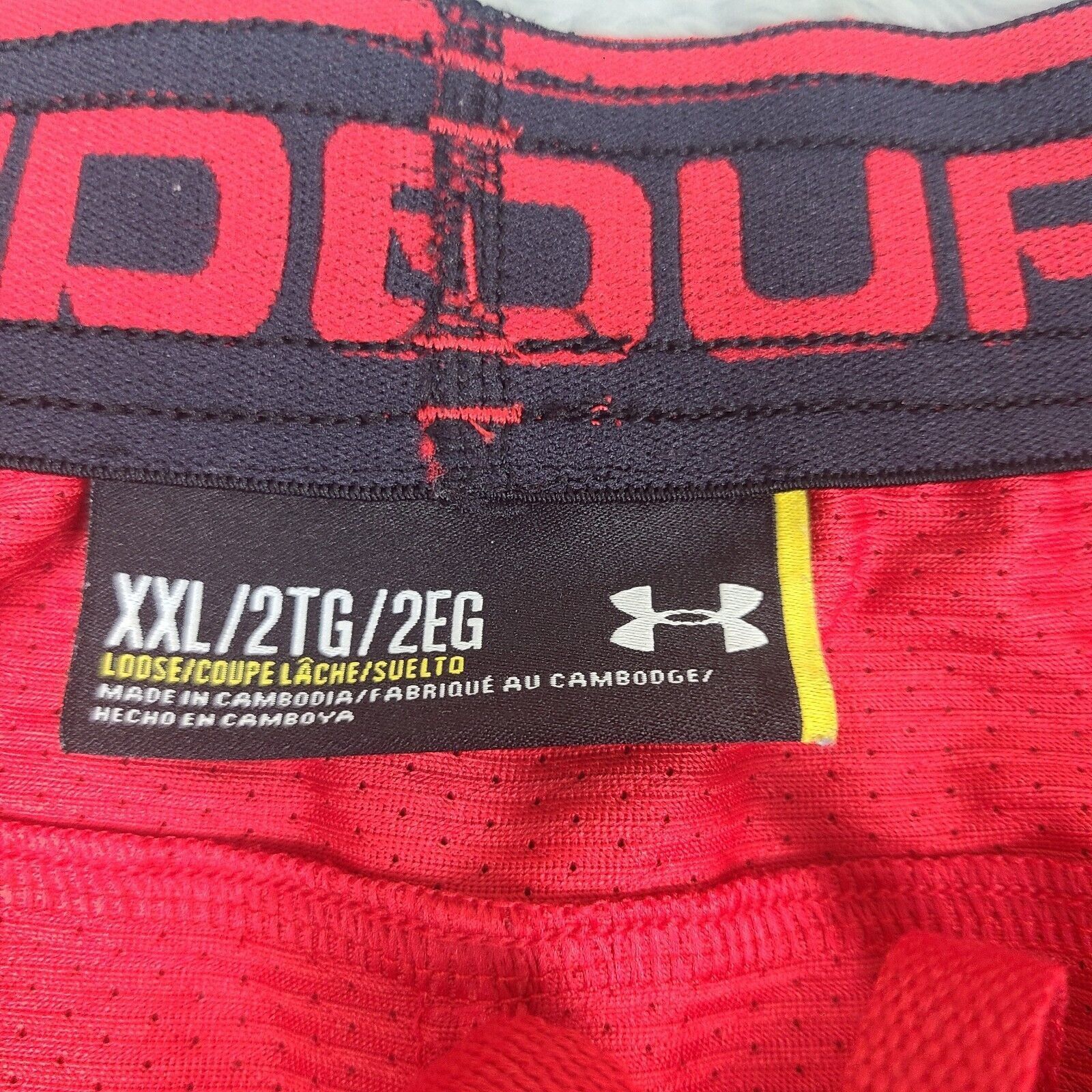 Under Armour Under Armour Shorts Mens 2XL Red Basketball Active Loose Gym Size US 38 / EU 54 - 3 Thumbnail
