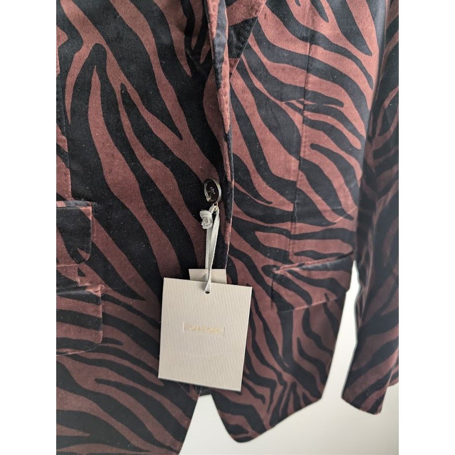 Tom Ford o1rshd1 Blazer Jacket in Black/Brown Size US M / EU 48-50 / 2 - 8 Thumbnail