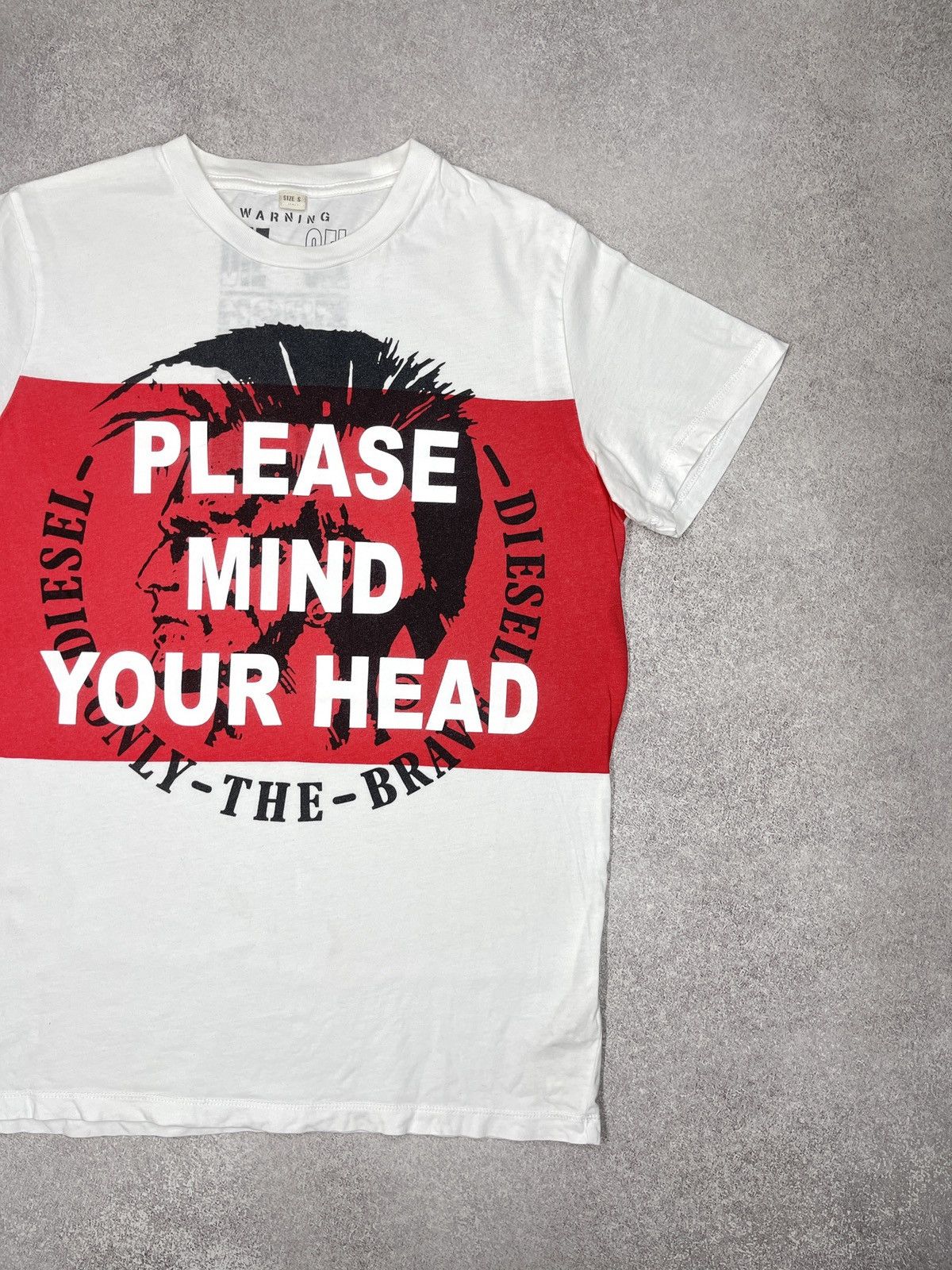 Diesel Mens Diesel T Shirt White Big Logo Punk More Kaos Size S Size US S / EU 44-46 / 1 - 3 Thumbnail