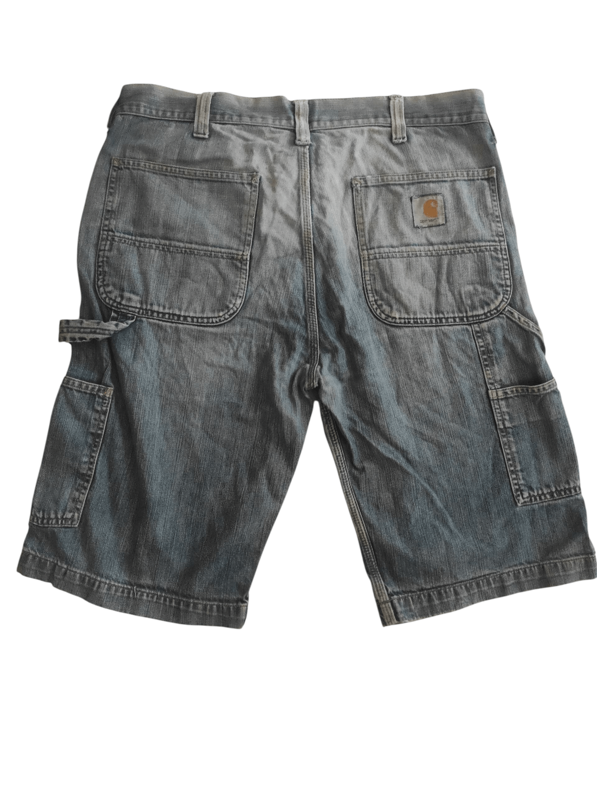 Carhartt × Vintage Carhartt Denim Dungaree Burmuda Cargo Shorts Mens Size 33 Size US 33 - 2 Thumbnail
