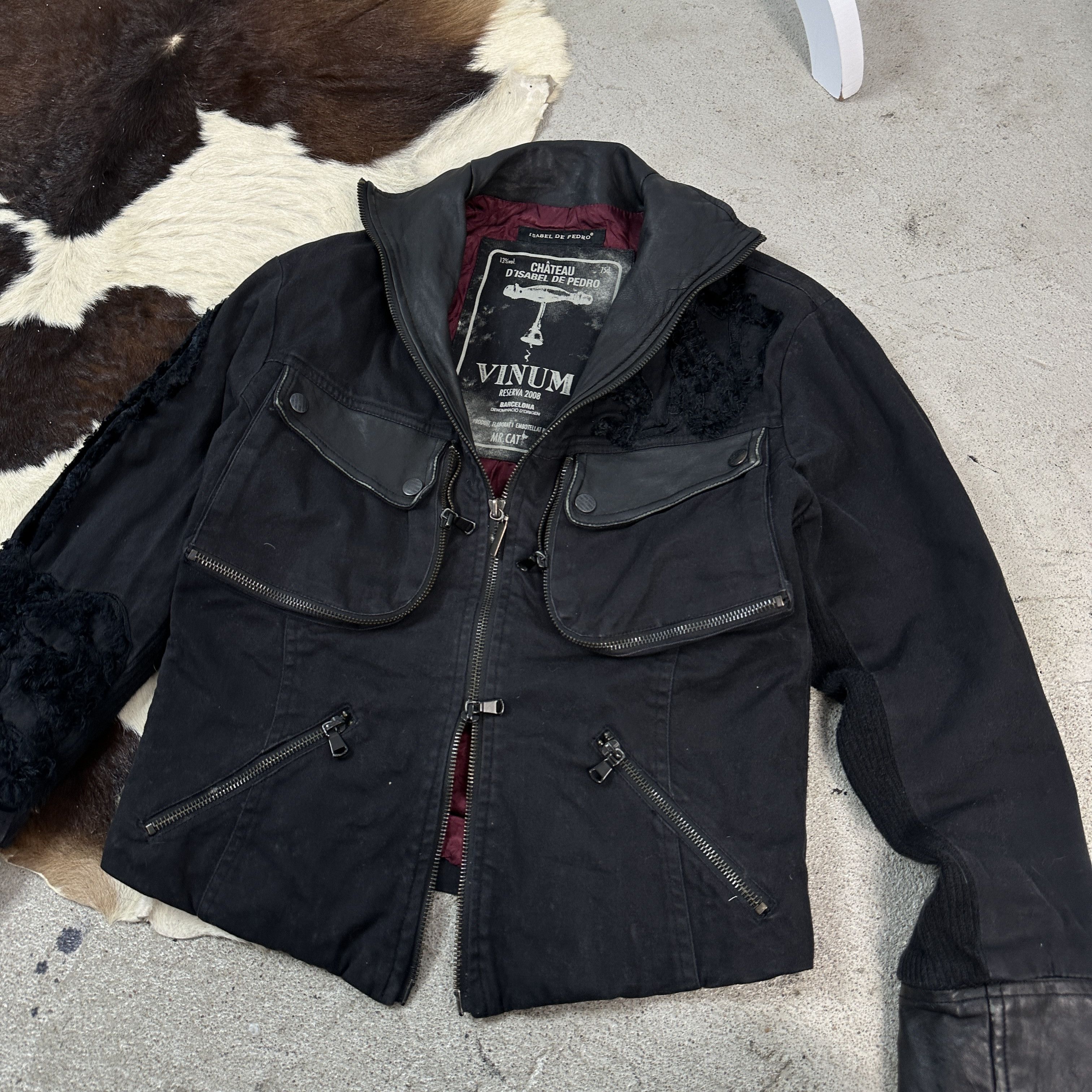 Vintage Vintage Double Zip Mr Cat Isabel Del Pedro Leather Jacket Size S / US 4 / IT 40 - 4 Thumbnail