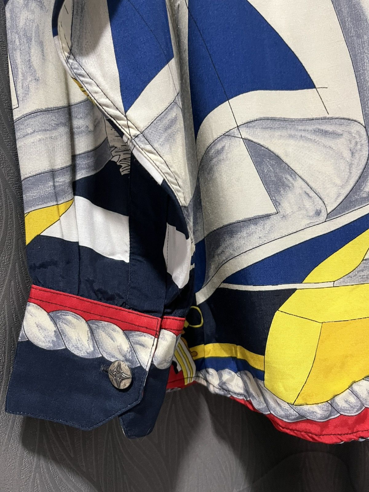 Other Le Hangar Paris Multicolor Sailboat Rare 90s Rayon Shirt Size US M / EU 48-50 / 2 - 5 Thumbnail