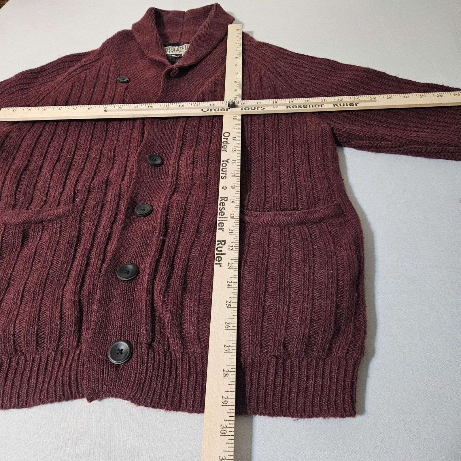 Duluth Trading Company Duluth Trading Co Mens Shawl Cardigan Sweater Wool Blend M Size US M / EU 48-50 / 2 - 4 Thumbnail