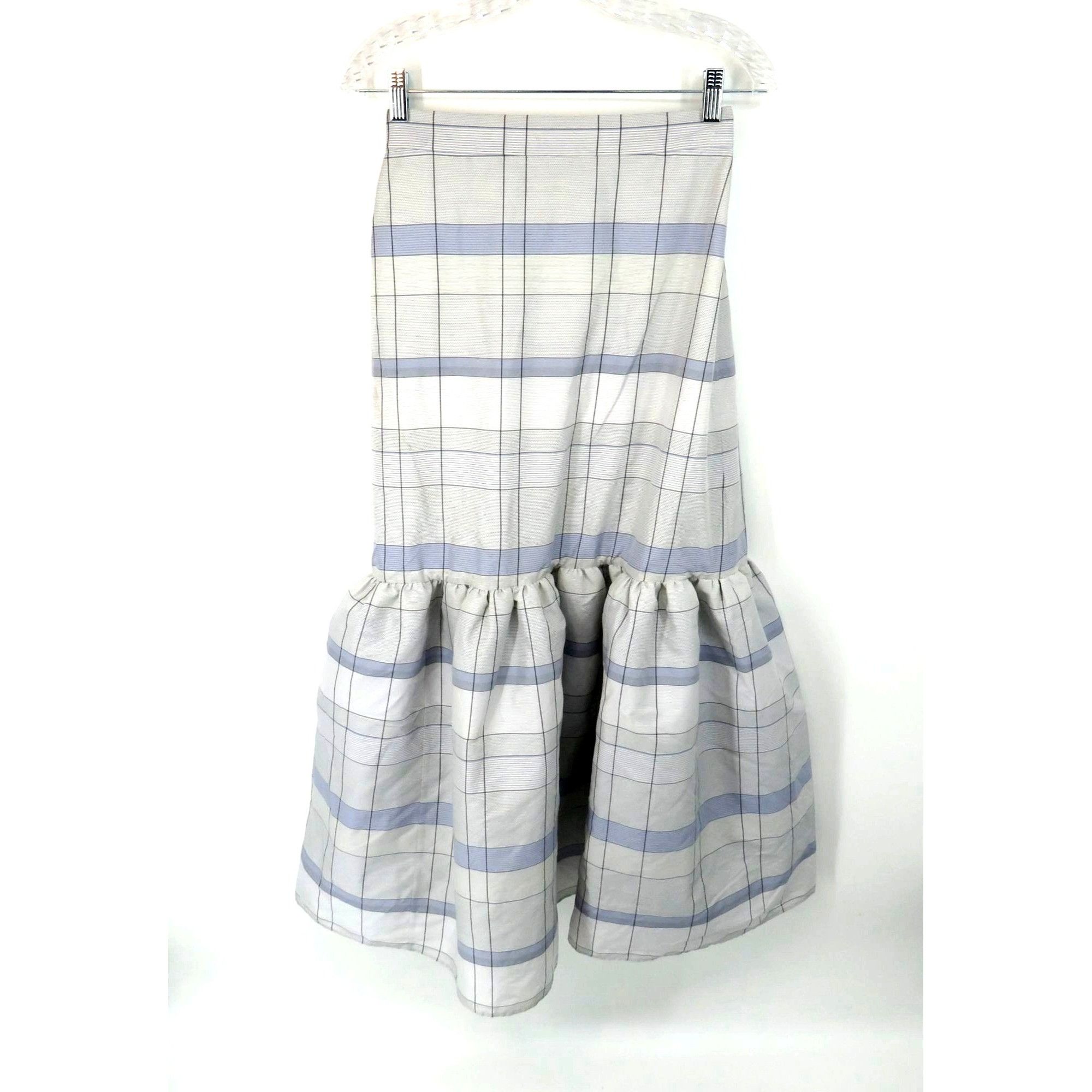 Club Monaco Club Monaco Plaid Maxi Skirt Blue Mix Size 2 Elastic Waist N Size 26" / US 2 / IT 38 - 1 Thumbnail