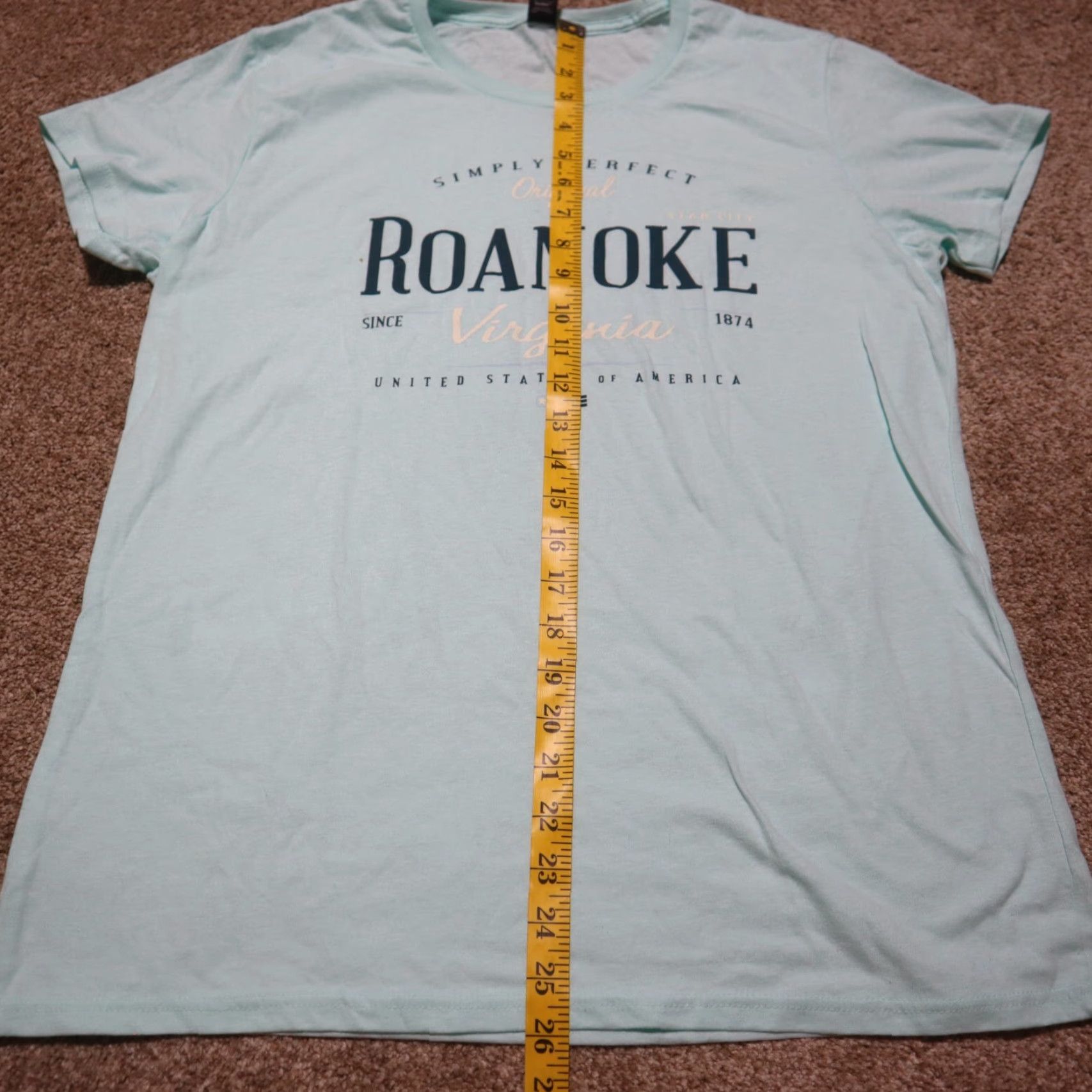 Anvil Roanoke Virginia VA Tee T-Shirt Simply Perfect Women's Large Blue Anvil Shirt Graphic Womens Size L Size L / US 10 / IT 46 - 6 Thumbnail