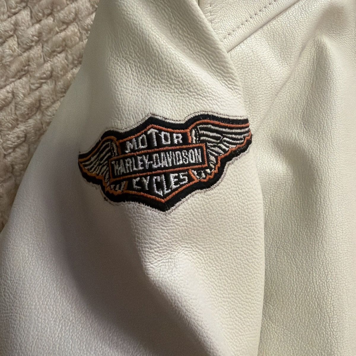 Harley Davidson Harley Davidson Ivory Motorcycle Eagle Leather Jacket Size S / US 4 / IT 40 - 9 Thumbnail