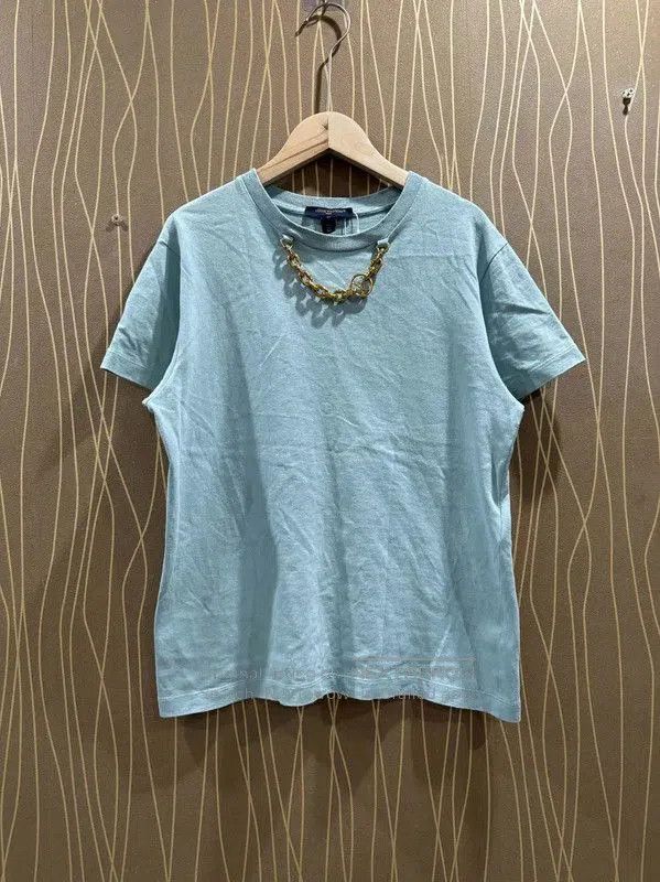 Louis Vuitton Louis Vuitton Sky Blue Cotton T. Size M / US 6-8 / IT 42-44 - 1 Thumbnail