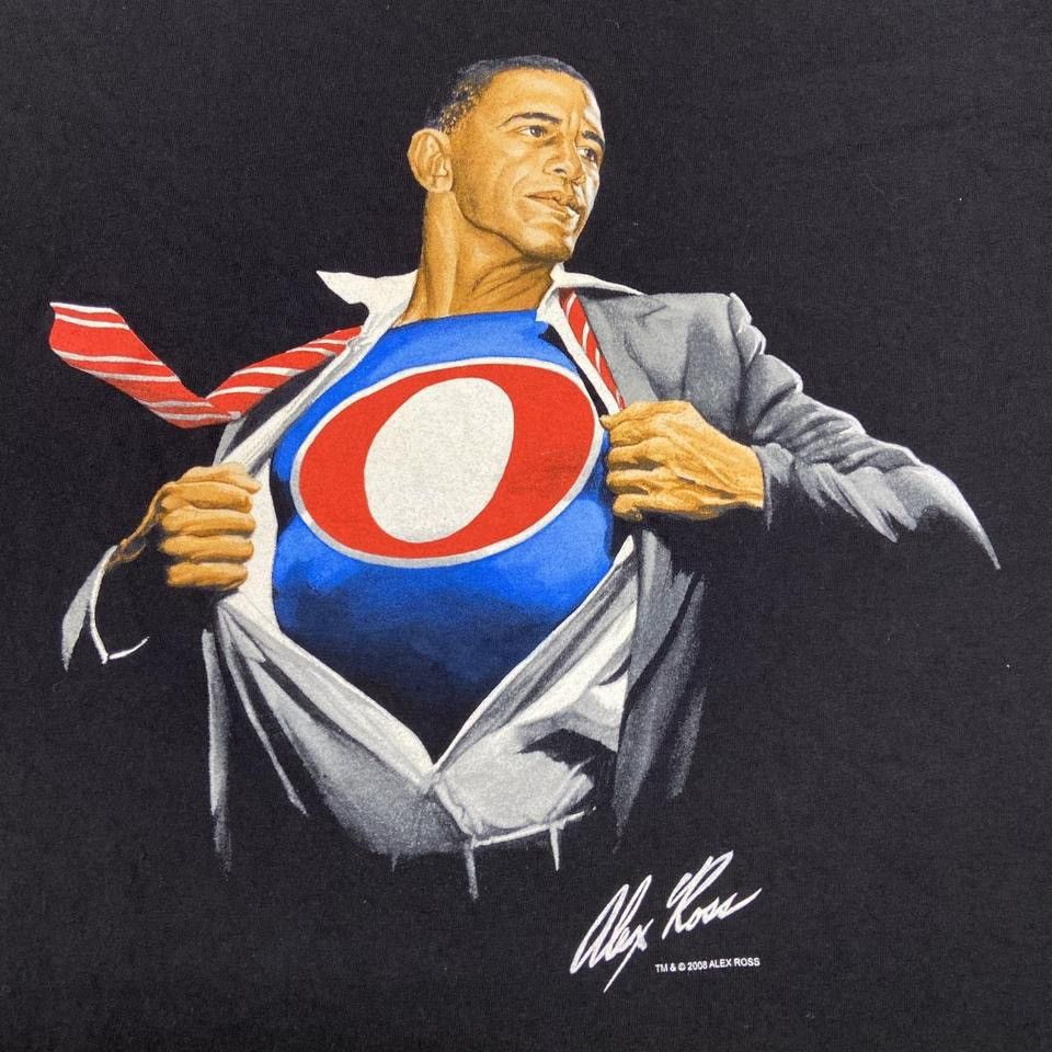Vintage Vintage Black Obama Superman Shirt Size US L / EU 52-54 / 3 - 3 Thumbnail