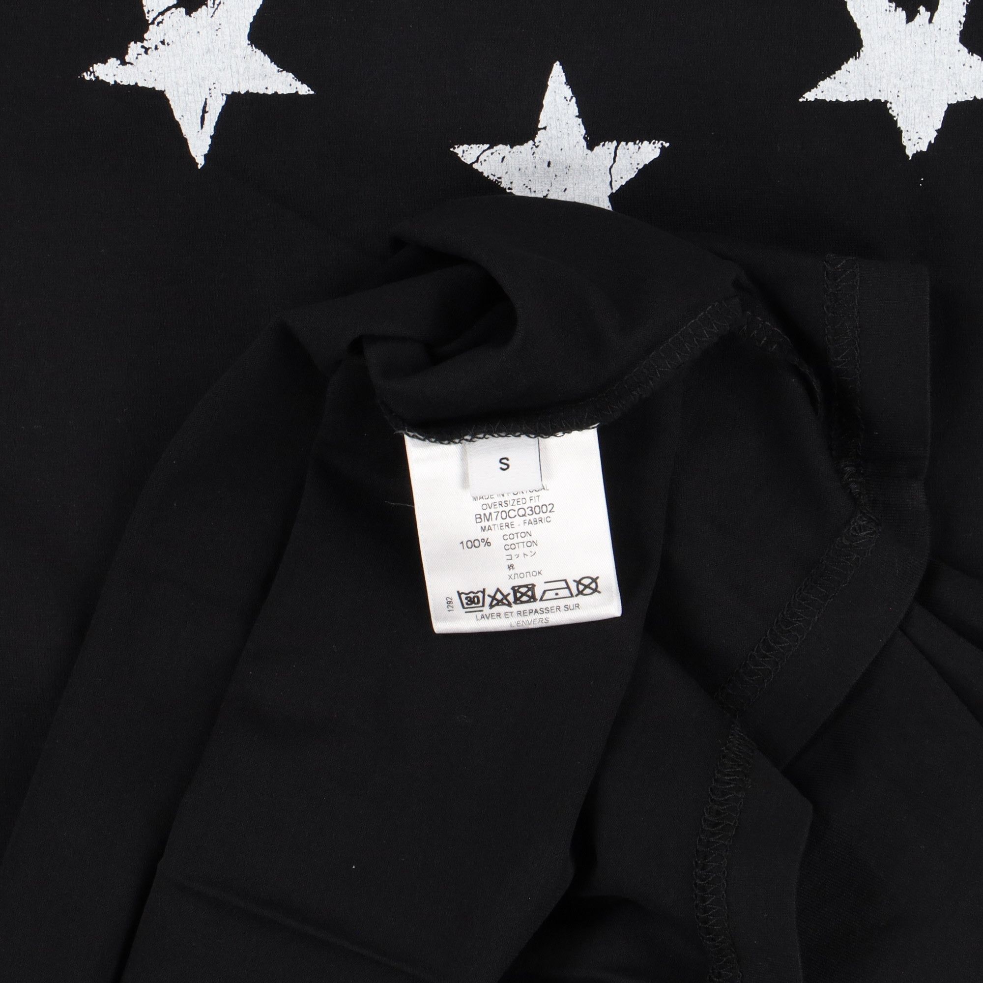 Givenchy Black and White Cracked Stars Oversized T-Shirt Size US S / EU 44-46 / 1 - 5 Thumbnail