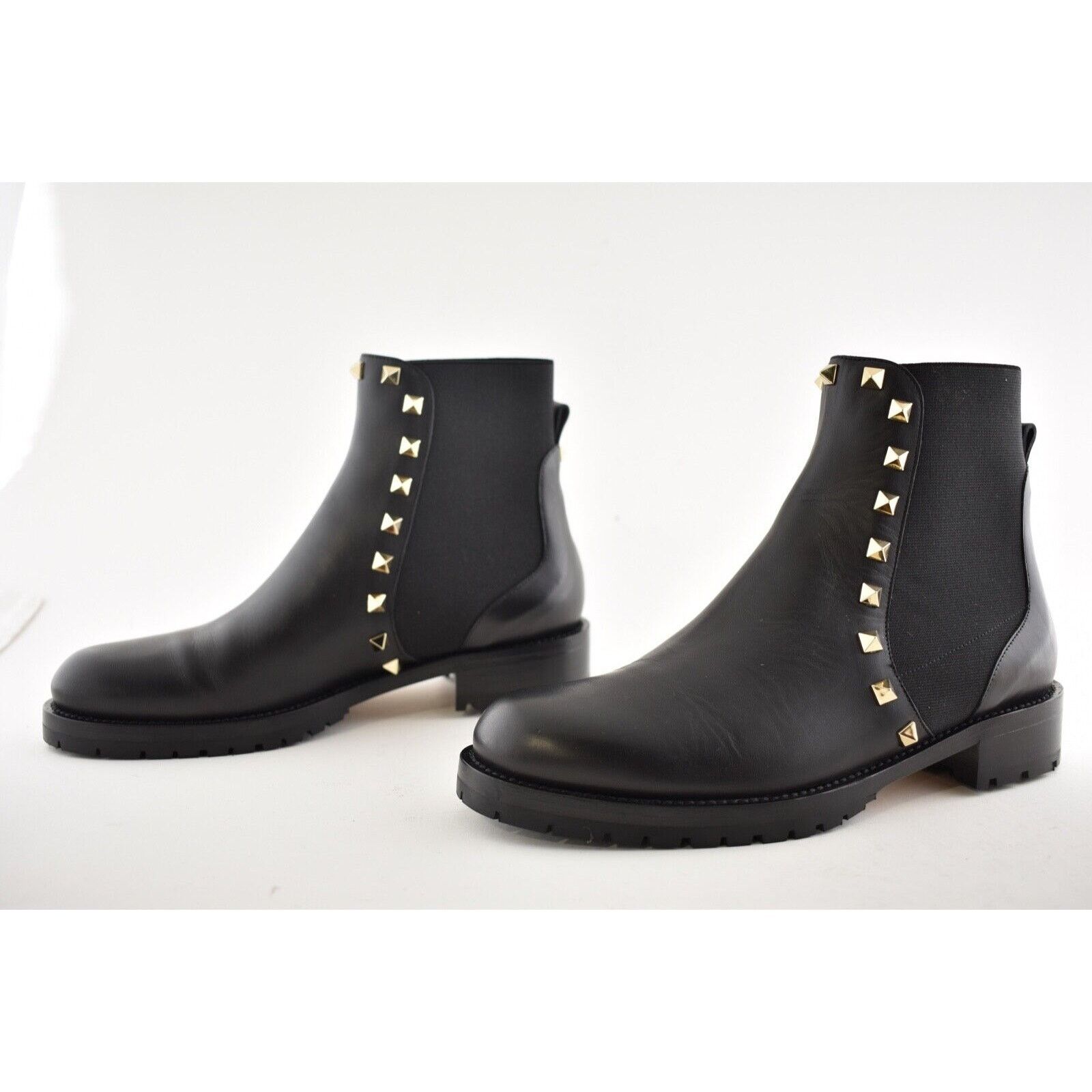 Valentino Valentino Rockstud Chelsea 20mm Black Leather Stud Heel Size US 7 / IT 37 - 10 Thumbnail