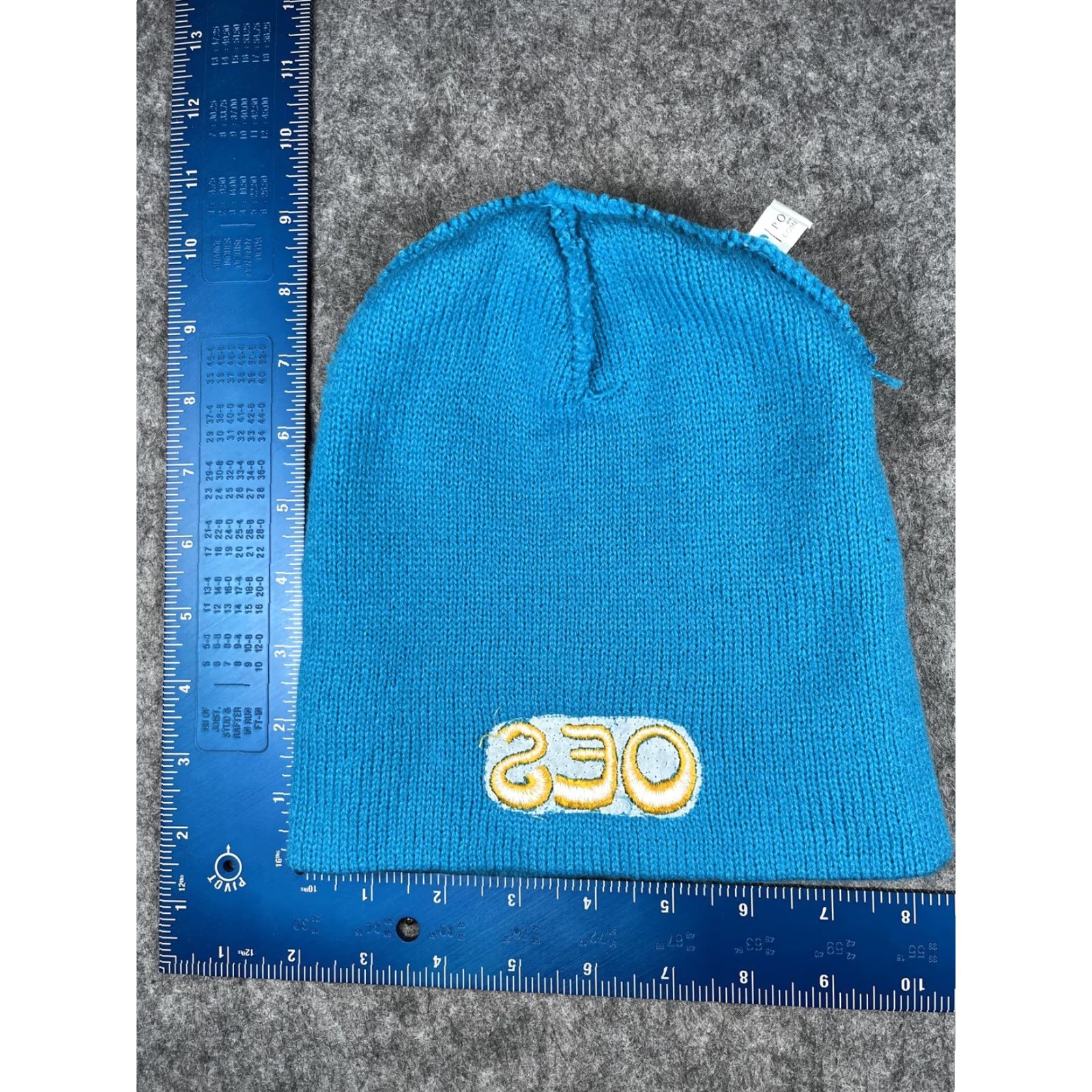Port & Company Port & Company Beanie Mens One Size Blue Knit OES Embroidered Front Logo Stretch Winter Size ONE SIZE - 5 Thumbnail