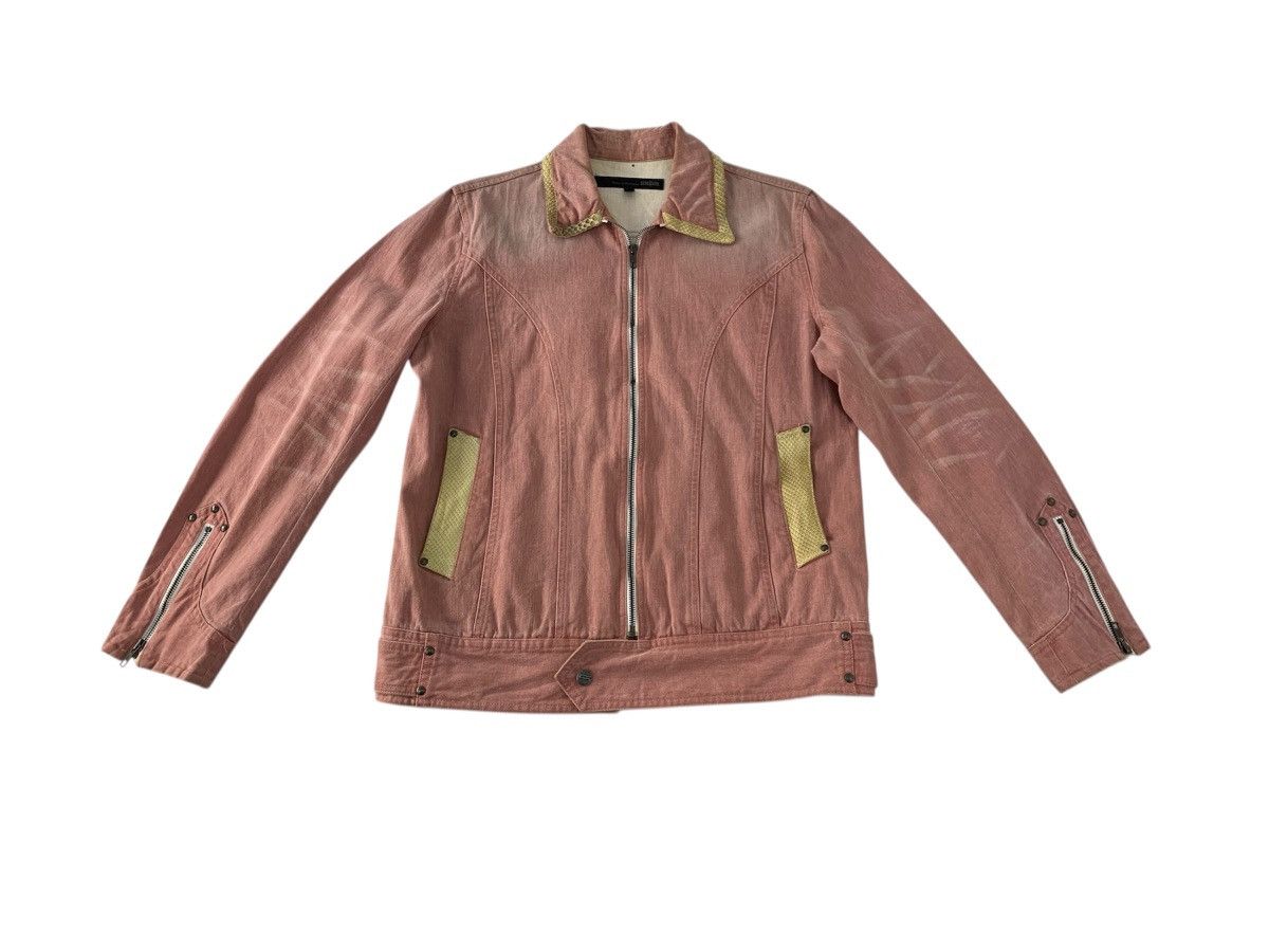 Schlussel Schlussel Kleider Pink Denim Jacket Gold Toned Laced Size US M / EU 48-50 / 2 - 1 Thumbnail