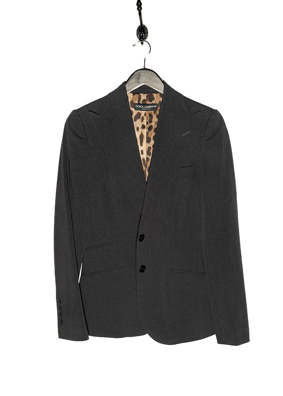 Dolce & Gabbana Dolce & Gabbana Charcoal Single Breast Blazer Size S / US 4 / IT 40 - 1 Thumbnail