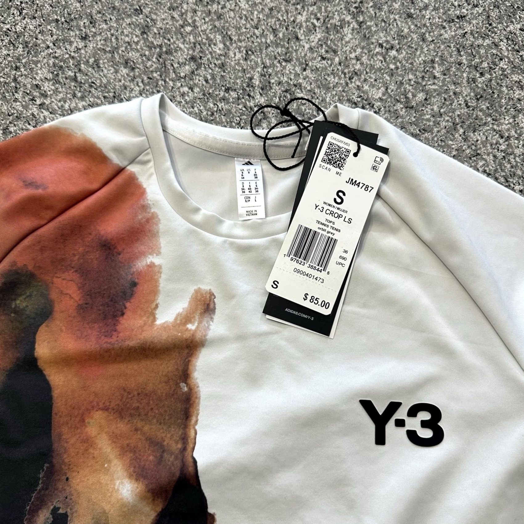 Adidas Adidas Y-3 Tennis Pro Top Long Sleeve Crop Shirt Womens S Orbit Grey JM4787 Size S / US 4 / IT 40 - 2 Thumbnail