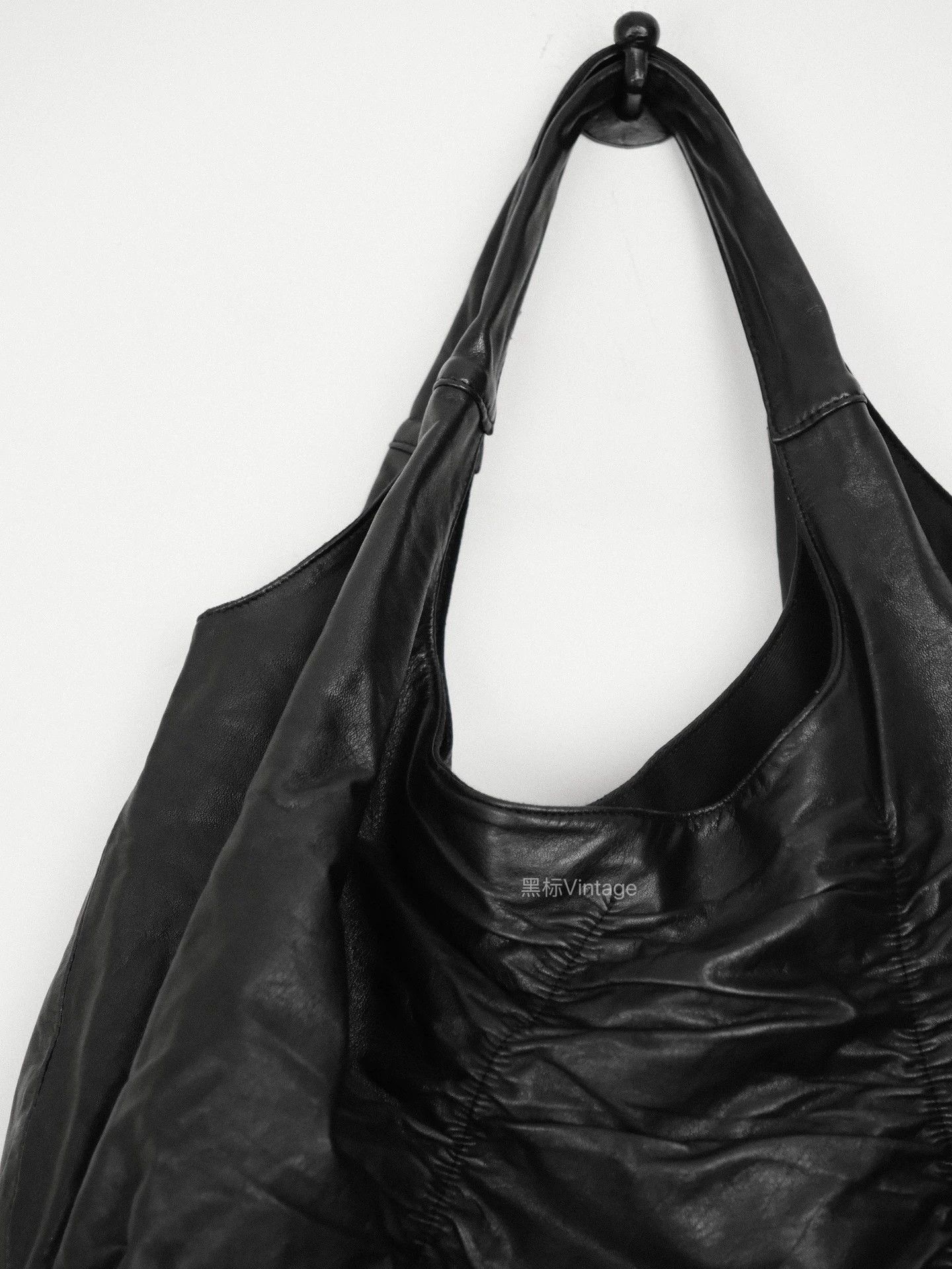 Yohji Yamamoto Yohji Yamamoto 21AW Vintage Cloud Pleated Cowhide Bag Size ONE SIZE - 3 Thumbnail