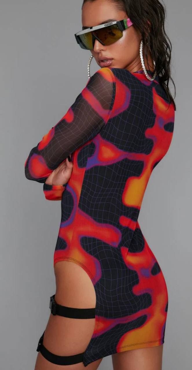 Japanese Brand Dolls Kill Poster Mini Dress Opium Size S / US 4 / IT 40 - 4 Thumbnail