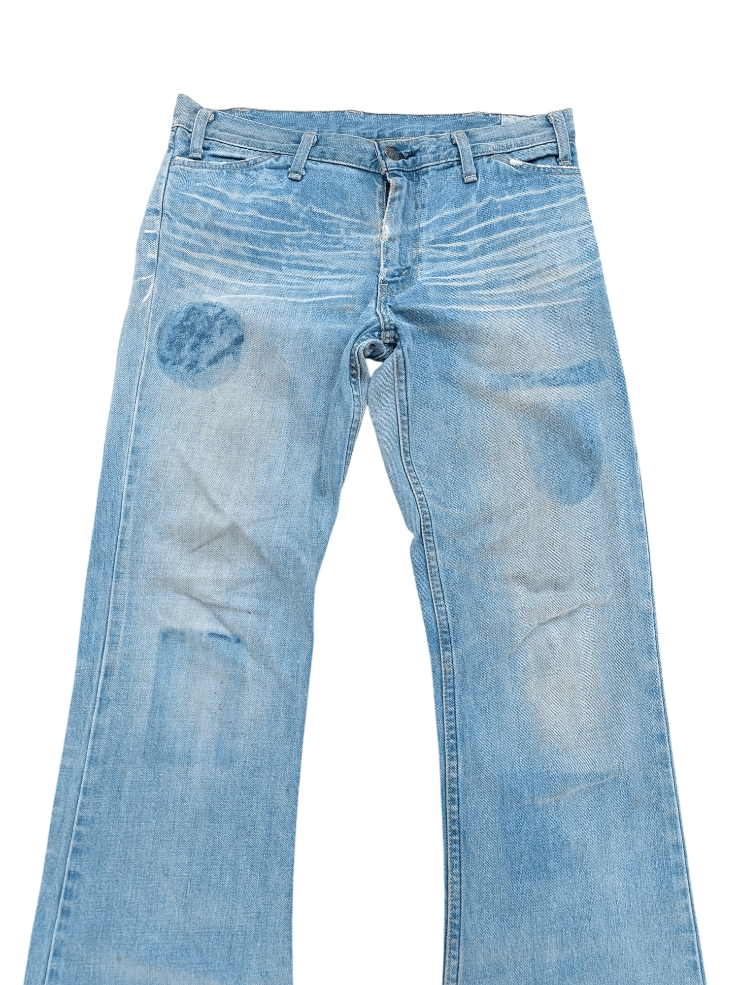 Levi's × Vintage VTG Levis Lot 70646 Flared Whiskers Faded Talon Zipper Jeans Size US 32 / EU 48 - 2 Thumbnail