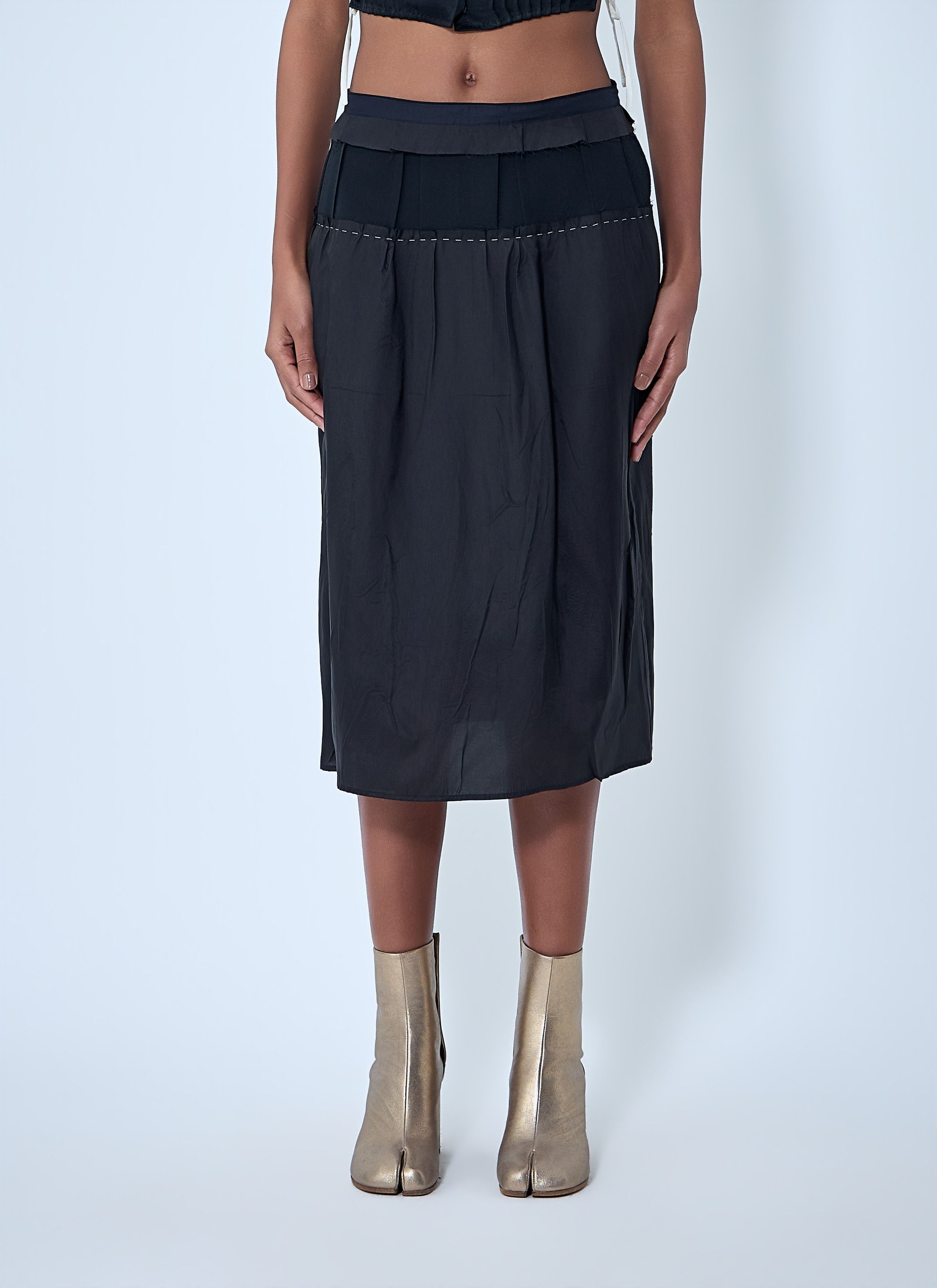 Maison Margiela Topstitching Midi Skirt Size 28" / US 6 / IT 42 - 1 Thumbnail