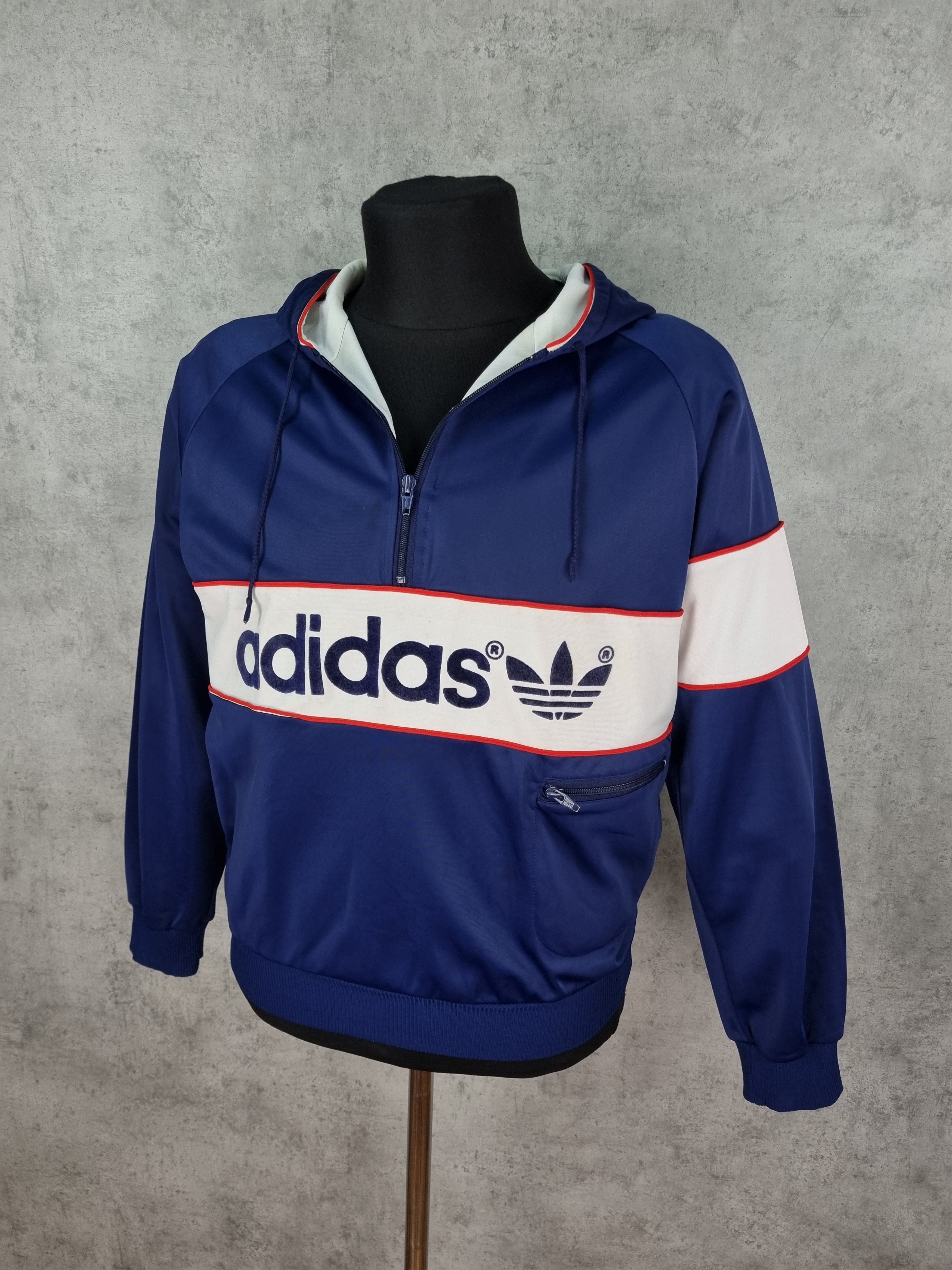 Adidas × Vintage 80s Adidas Vintage Big Flower Logo Hoodie Size US M / EU 48-50 / 2 - 4 Thumbnail