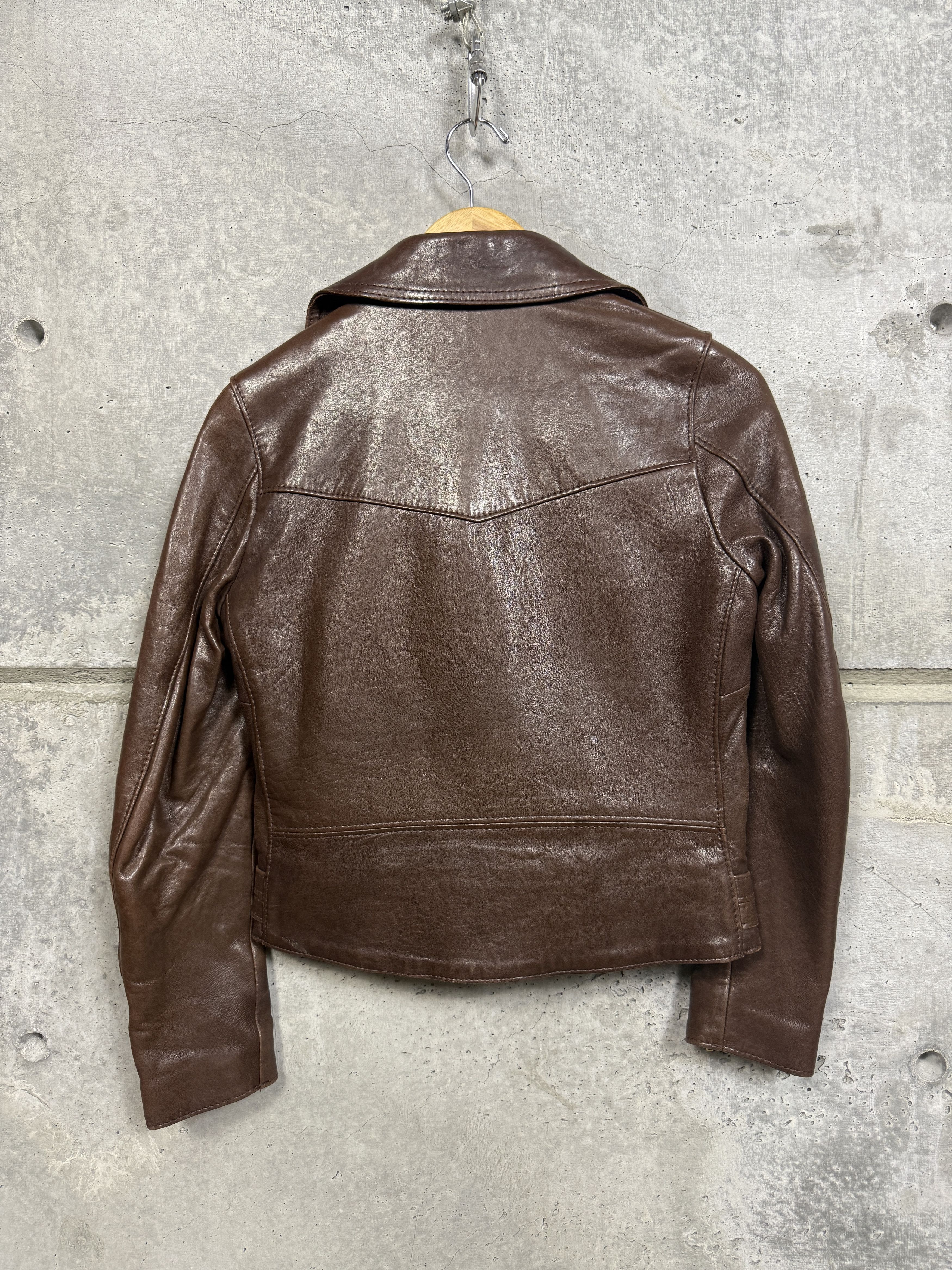 Lewis Leathers Lewis Leathers Size 32 Brown Leather Lightning 391 Jacket Size XXS / US 00 / IT 34 - 2 Thumbnail
