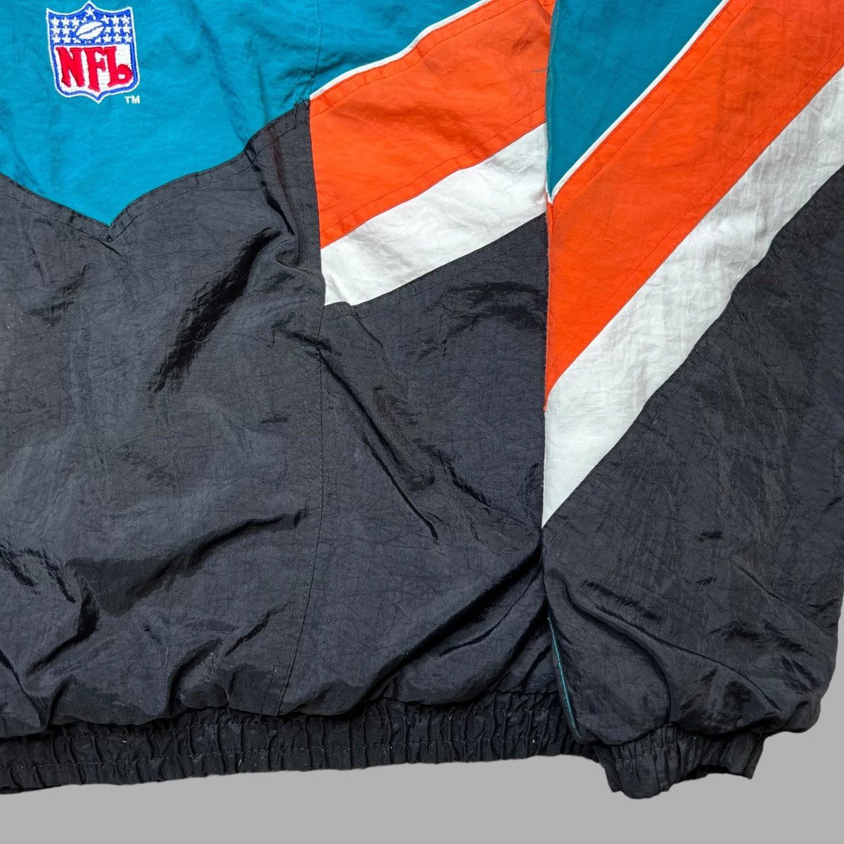 NFL × Starter × Vintage Vtg 1990s NFL Miami Dolphins Zip Up Starter Puffer Jacket Size US XL / EU 56 / 4 - 21 Thumbnail