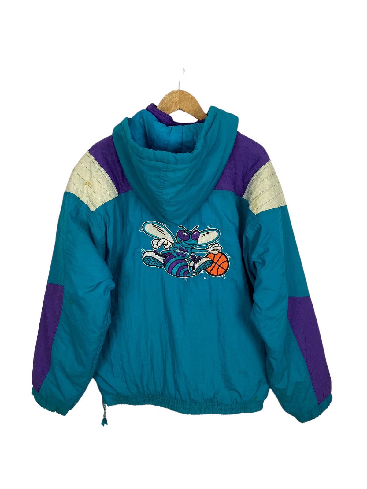 NBA Vintage charlotte hornets starter hoodie jacket Size US M / EU 48-50 / 2 - 6 Thumbnail