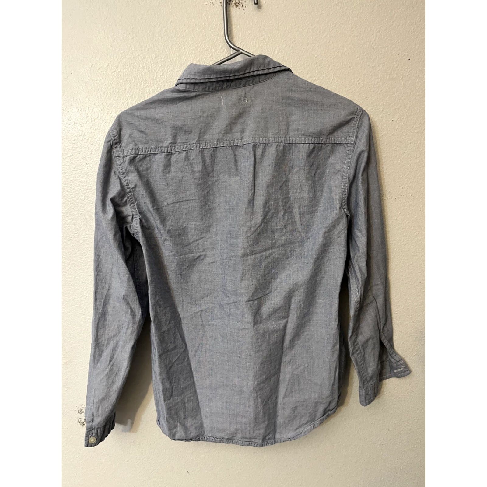 Vintage Aerie Women's Blue Chambray Button-Up Shirt S Size S / US 4 / IT 40 - 3 Thumbnail