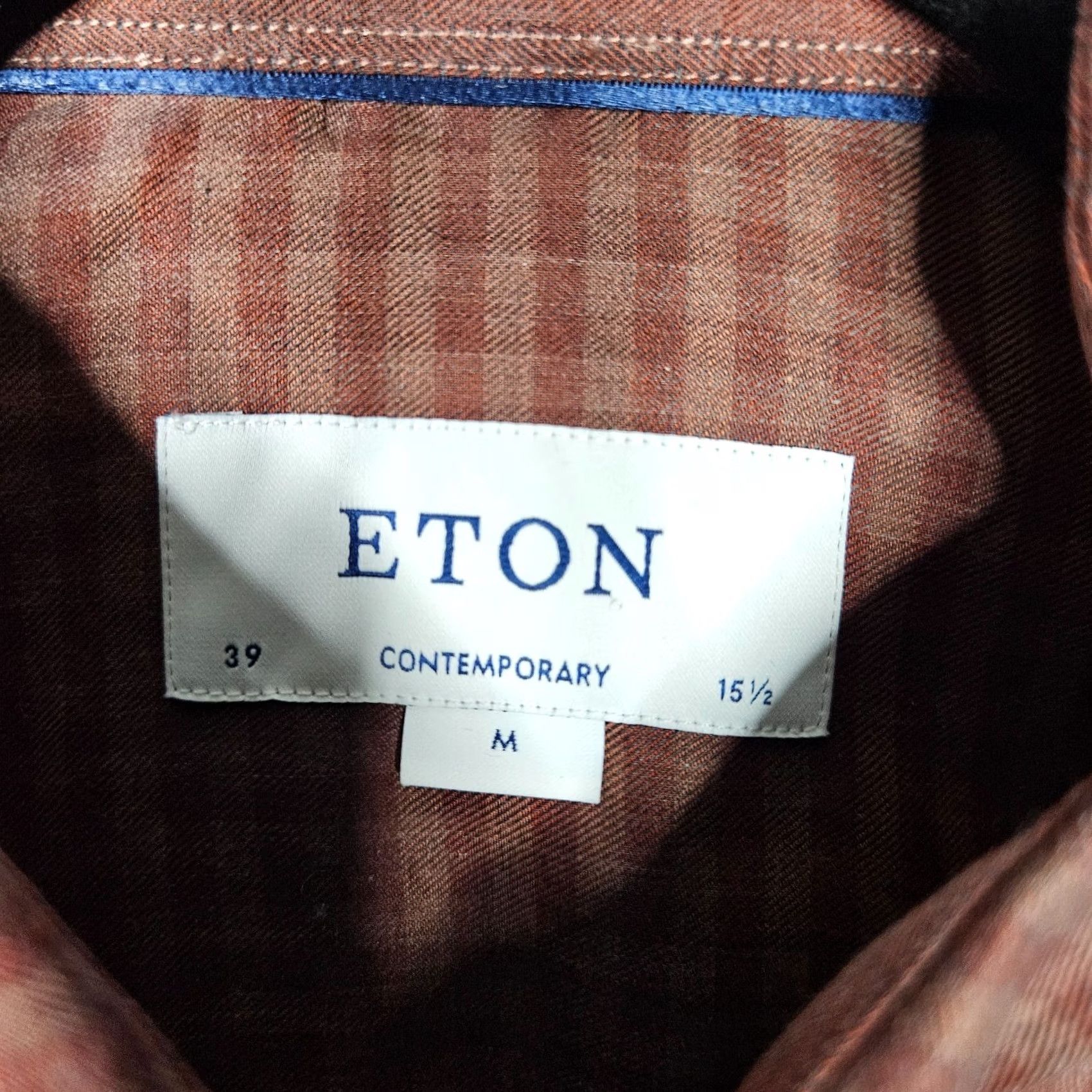 Eton ETON Men’s Button-Up Long Sleeve Plaid Twill Shirt M 15.5 Multicolor Cotton Size US L / EU 52-54 / 3 - 5 Thumbnail