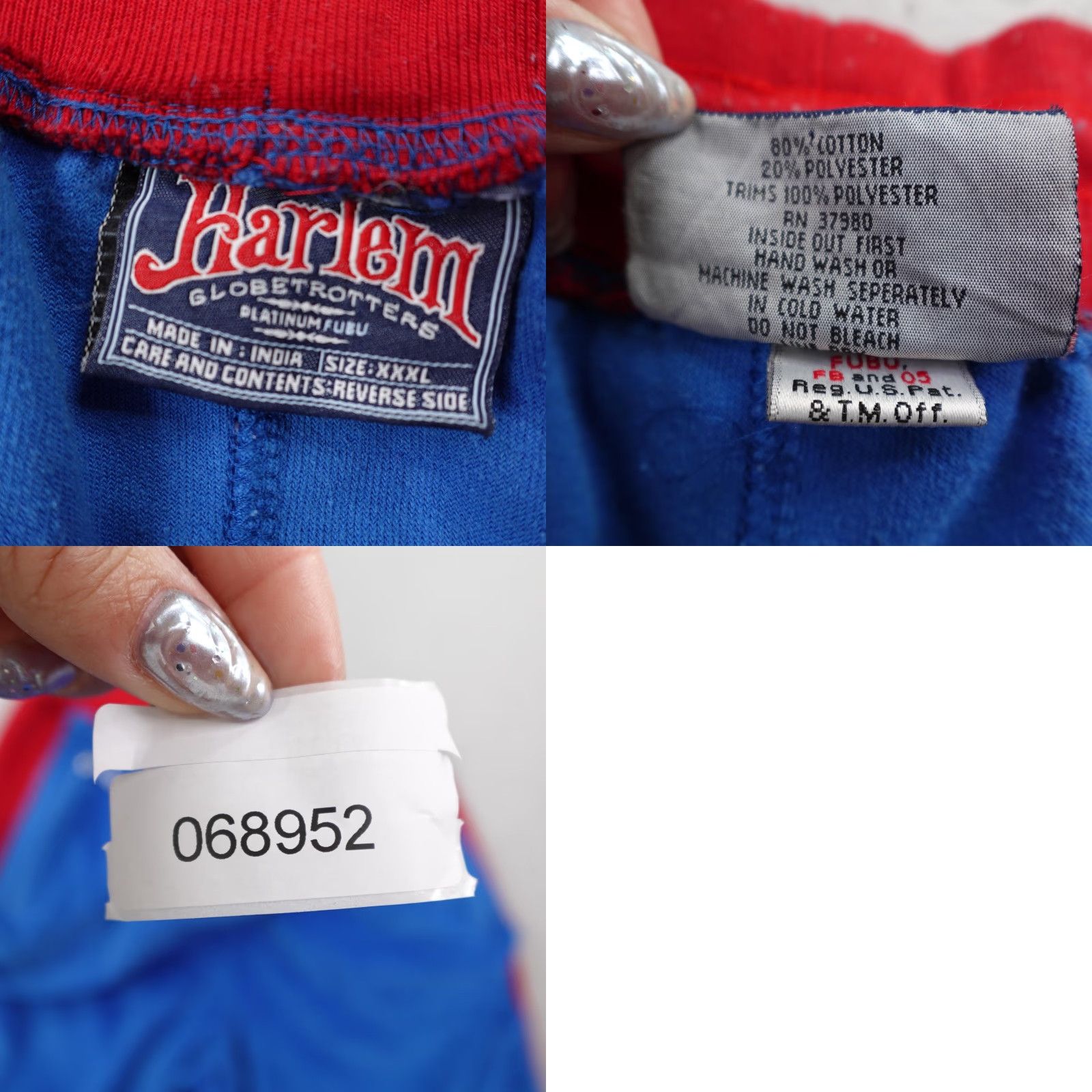 Fubu VINTAGE Harlem Globetrotters Shorts Mens 3XL Blue Red FUBU Velour Y2K Basketball Size US 39 - 10 Thumbnail