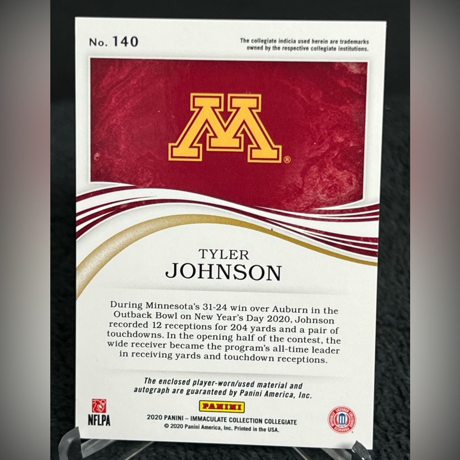 Other 2020 Immaculate Tyler Johnson Rookie Patch Auto RPA /49 Size ONE SIZE - 3 Thumbnail