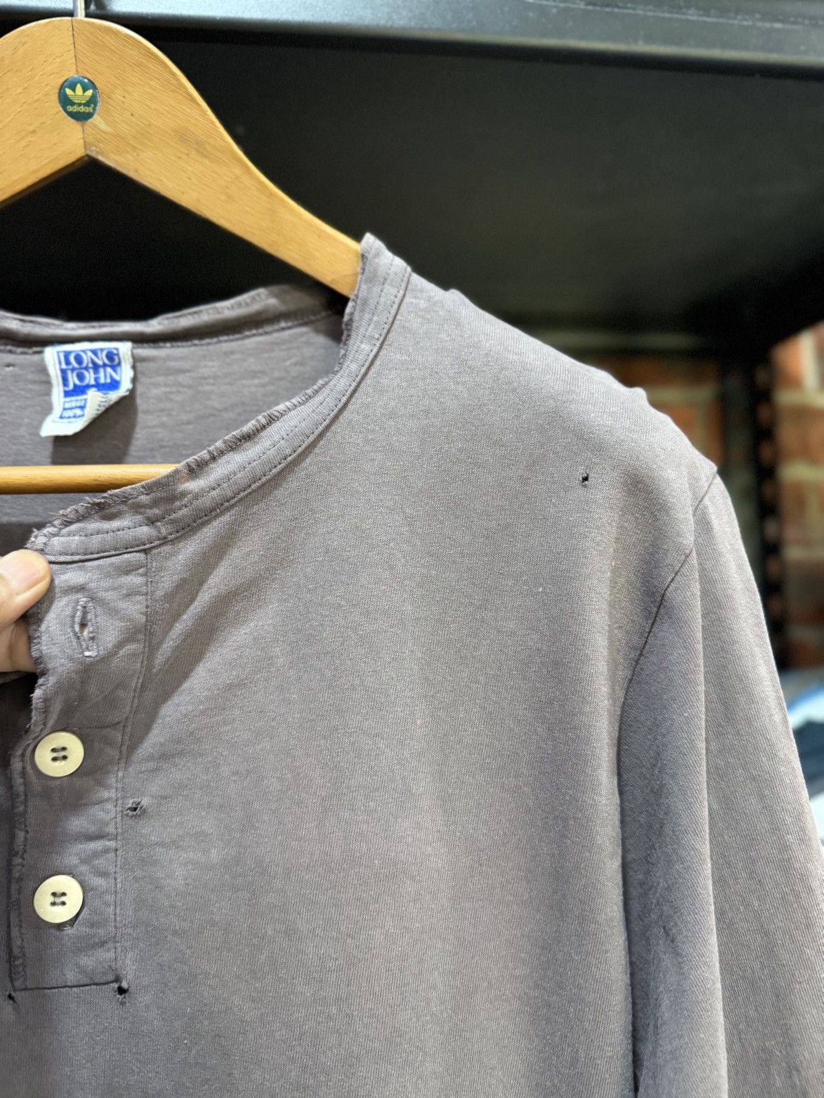 Vintage Thrashed Vintage 90s Blank Long John Grunge Usa Tee Size US M / EU 48-50 / 2 - 15 Thumbnail