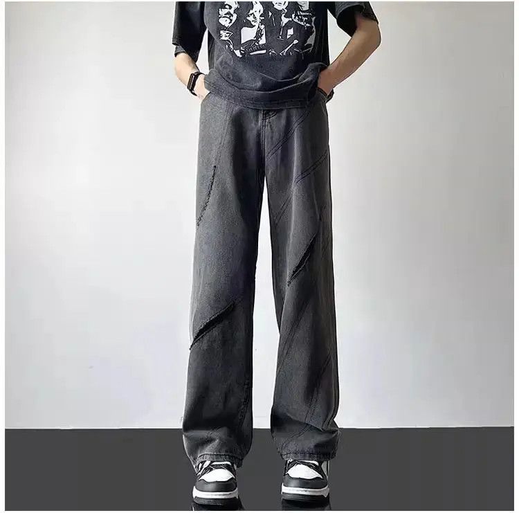 Japanese Brand Retro washed casual distressed jeans Size US 32 / EU 48 - 2 Thumbnail
