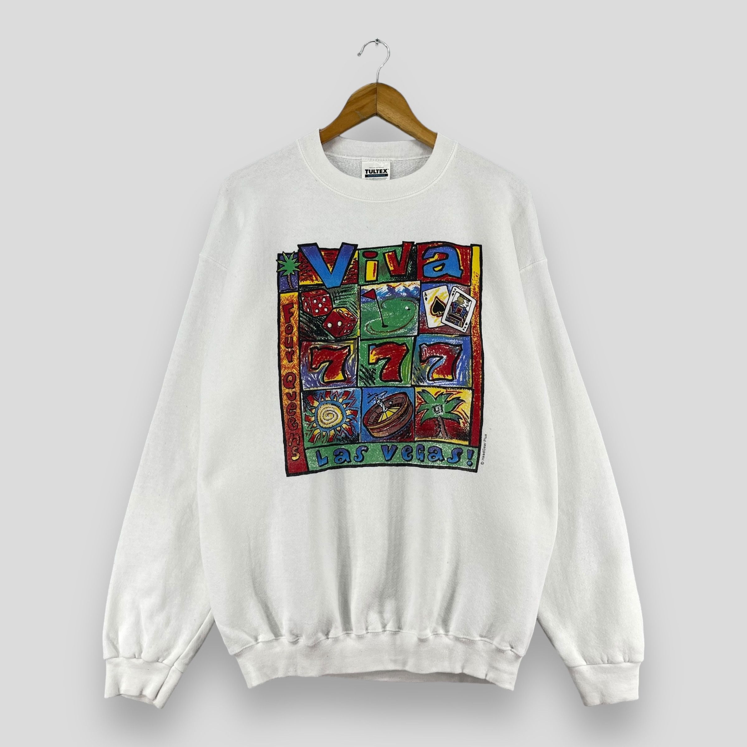 Vintage Vintage LAS VEGAS Casino Poker Games Printed Sweatshirt Size US M / EU 48-50 / 2 - 1 Thumbnail