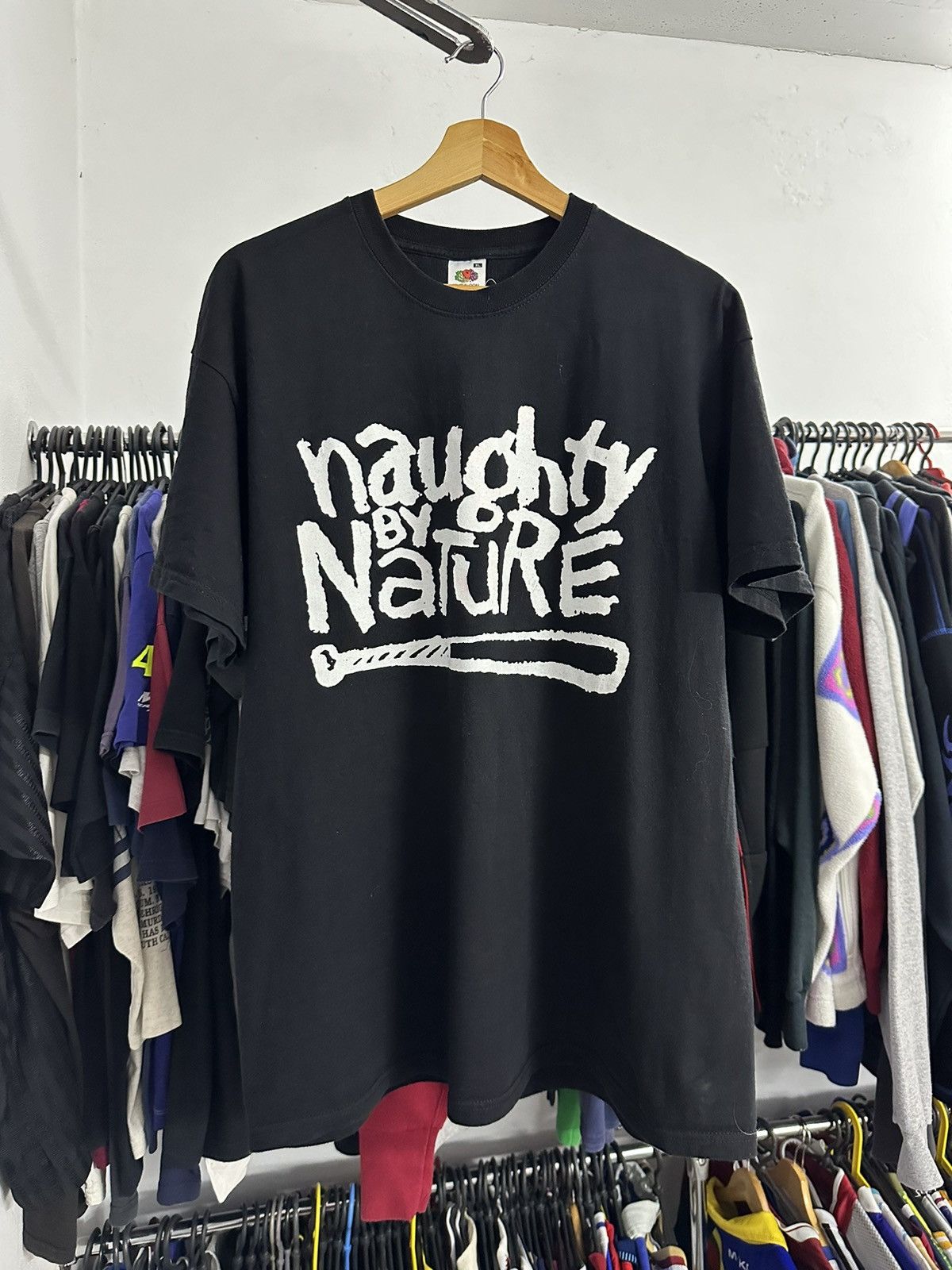 image of Band Tees x Rap Tees Very Naughty By Nature T-Shirt in Black, Men's (Size XL)