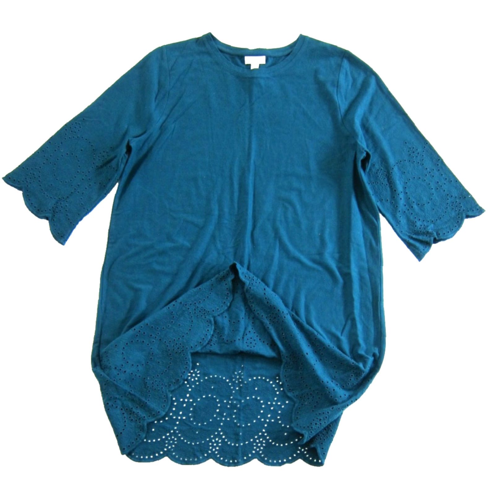 J. Jill J. Jill Green NWT 100% Cotton Jersey Embroidered 3/4 Sleeve Smock Tunic Dress PL Dress Smock Embroidered Jersey 100% Cotton Green NWT J. Jill Women Size L / US 10 / IT 46 - 5 Thumbnail