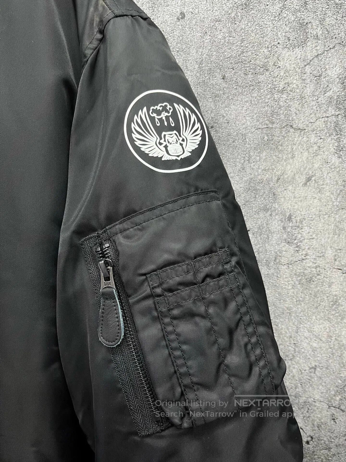 Bape Black Bomber Jacket with Colorful Embroidered Patches. Size US M / EU 48-50 / 2 - 5 Thumbnail