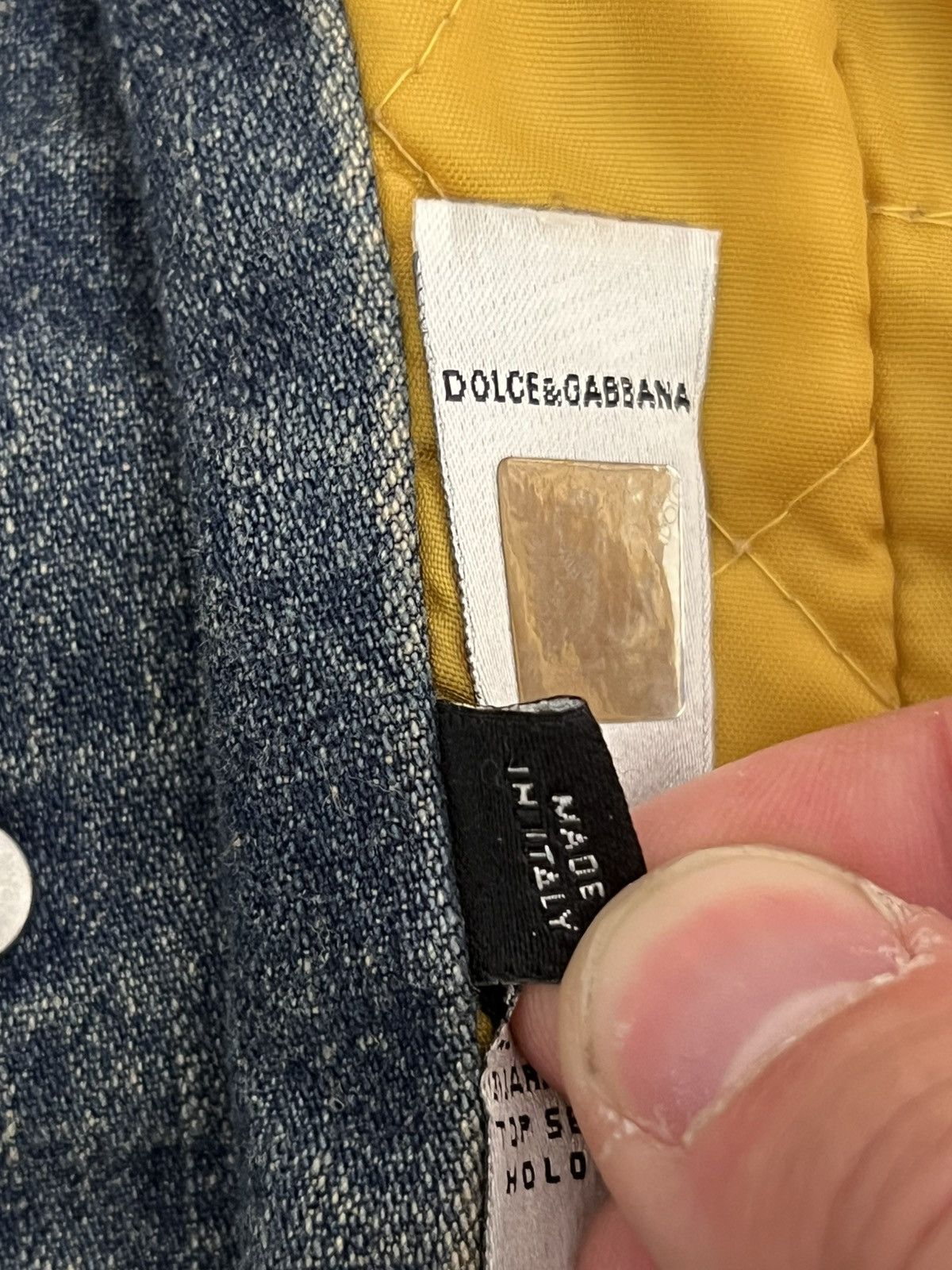 Dolce & Gabbana Vintage D&G 2003 mini puffer camo sleeve denim jacket Size US XS / EU 42 / 0 - 12 Thumbnail