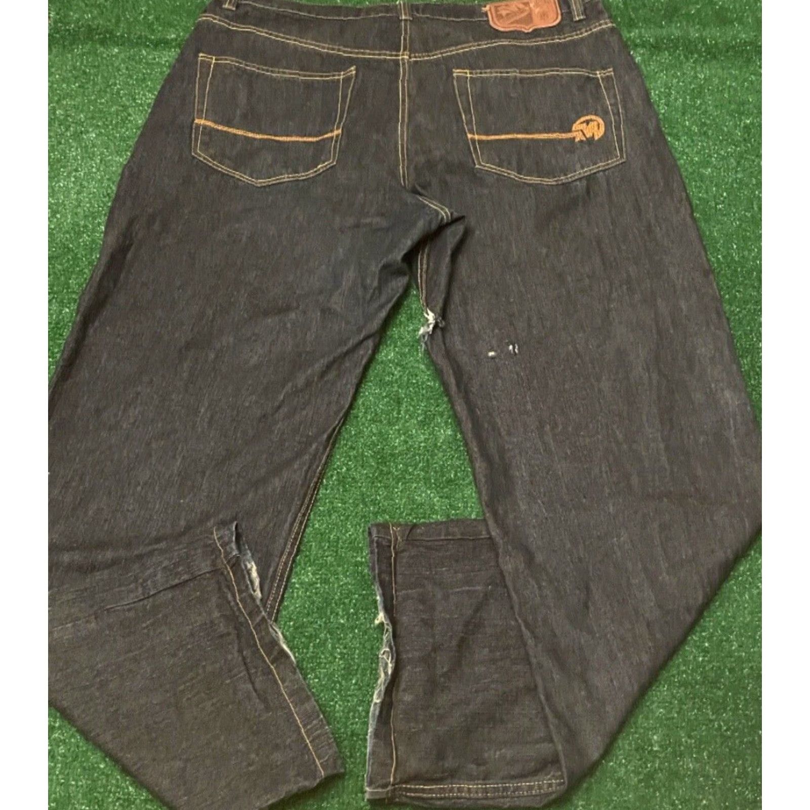 Vintage VINTAGE Mecca Baggy Jeans VTG Mens Size 40 Distressed Slouchy Wide-Leg Grunge Hip Hop Skater 34 In Inseam Men Size US 40 / EU 56 - 2 Thumbnail