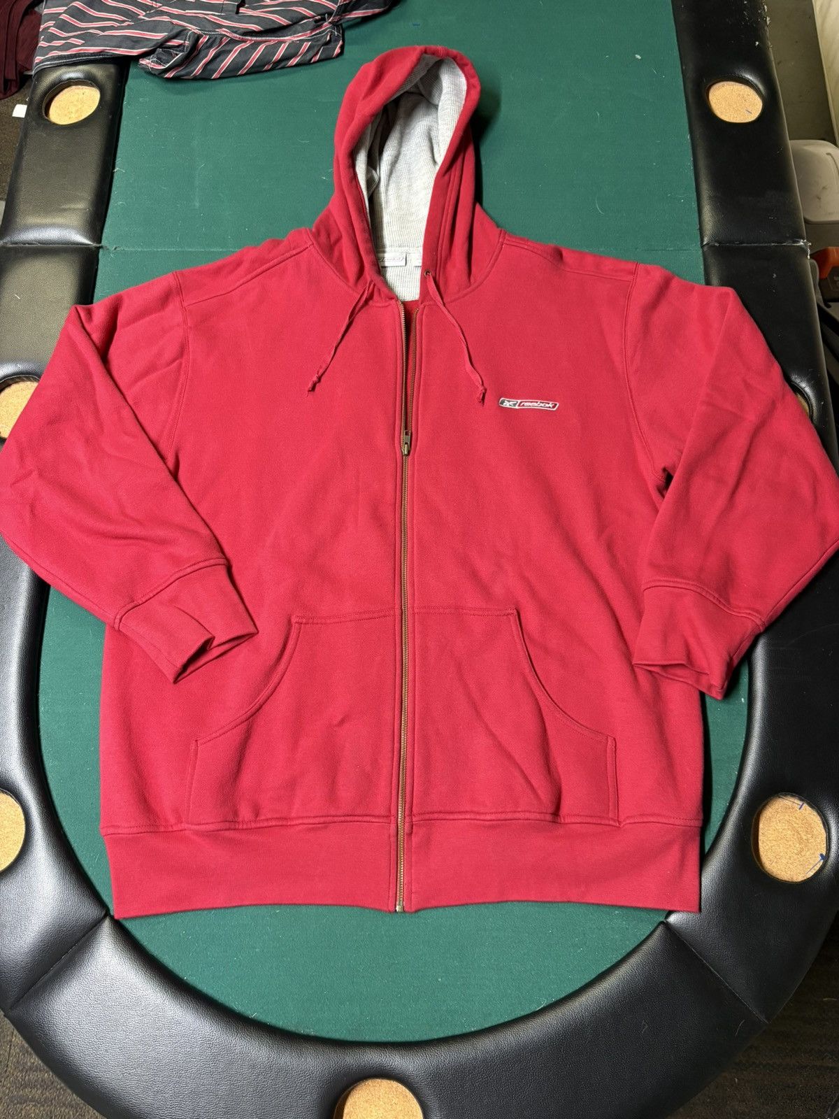 Reebok Reebok Red Zip Up Hoodie XL Vintage Style Made in Kenya Size US XL / EU 56 / 4 - 1 Thumbnail