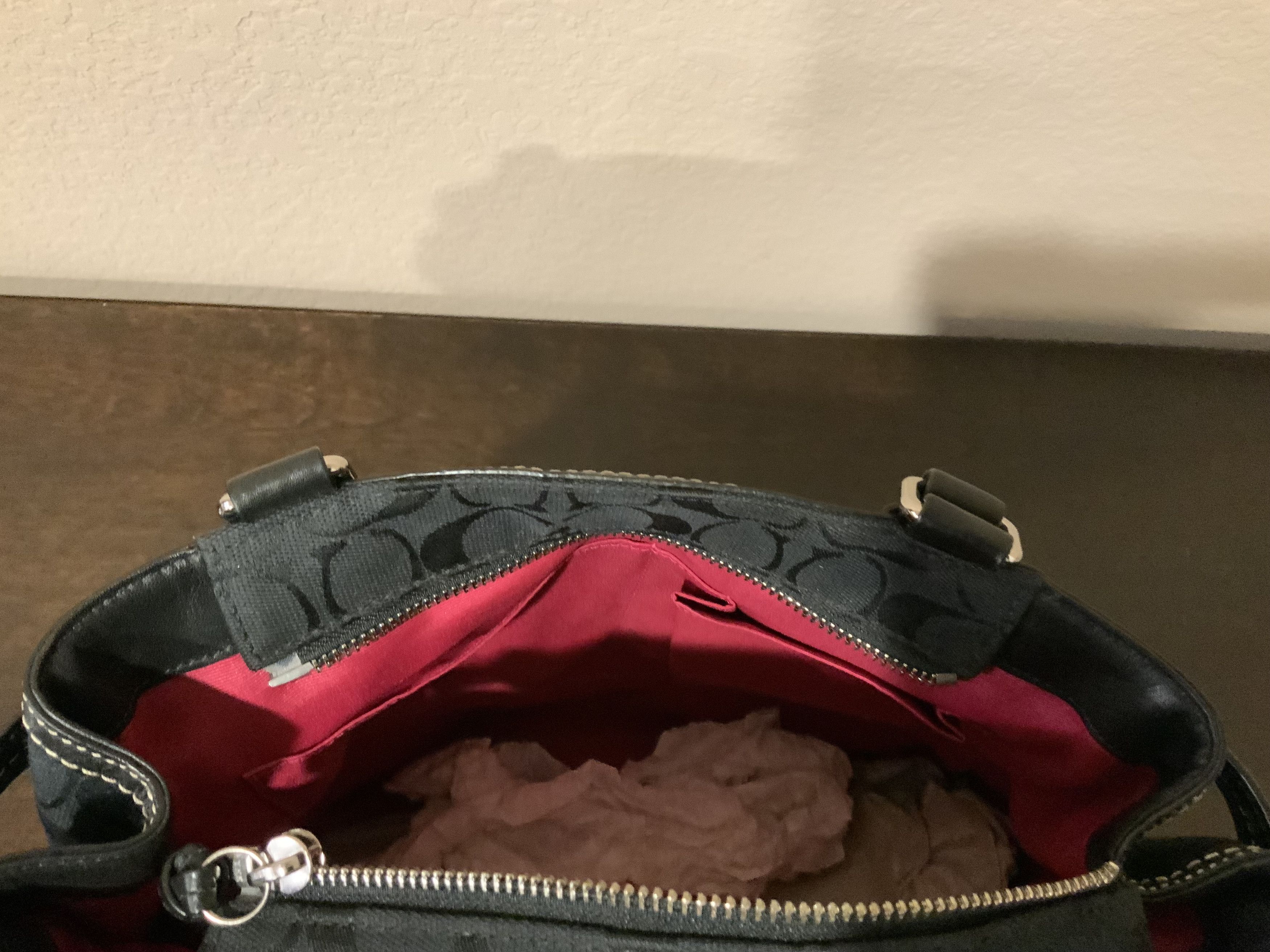 Coach Coach SV/Black/Gray, F13993 SBKGY, Nancy Strp Tote Size ONE SIZE - 5 Thumbnail
