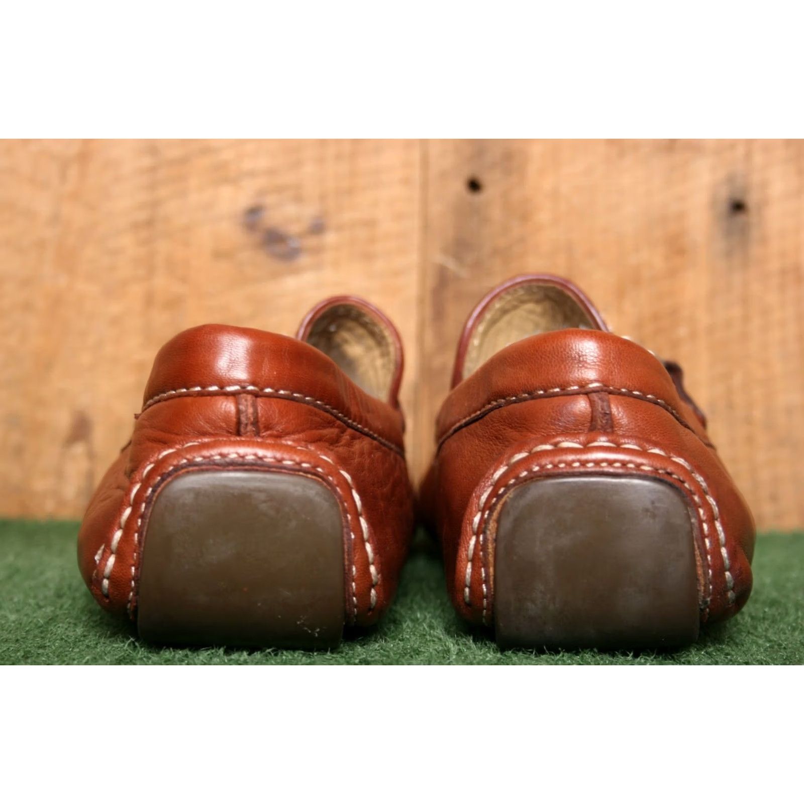 Vintage ROBERT ZUR Brown Leather Horse Bit Loafer Driver Moccasins Men's Sz. 10M Size ONE SIZE - 3 Thumbnail