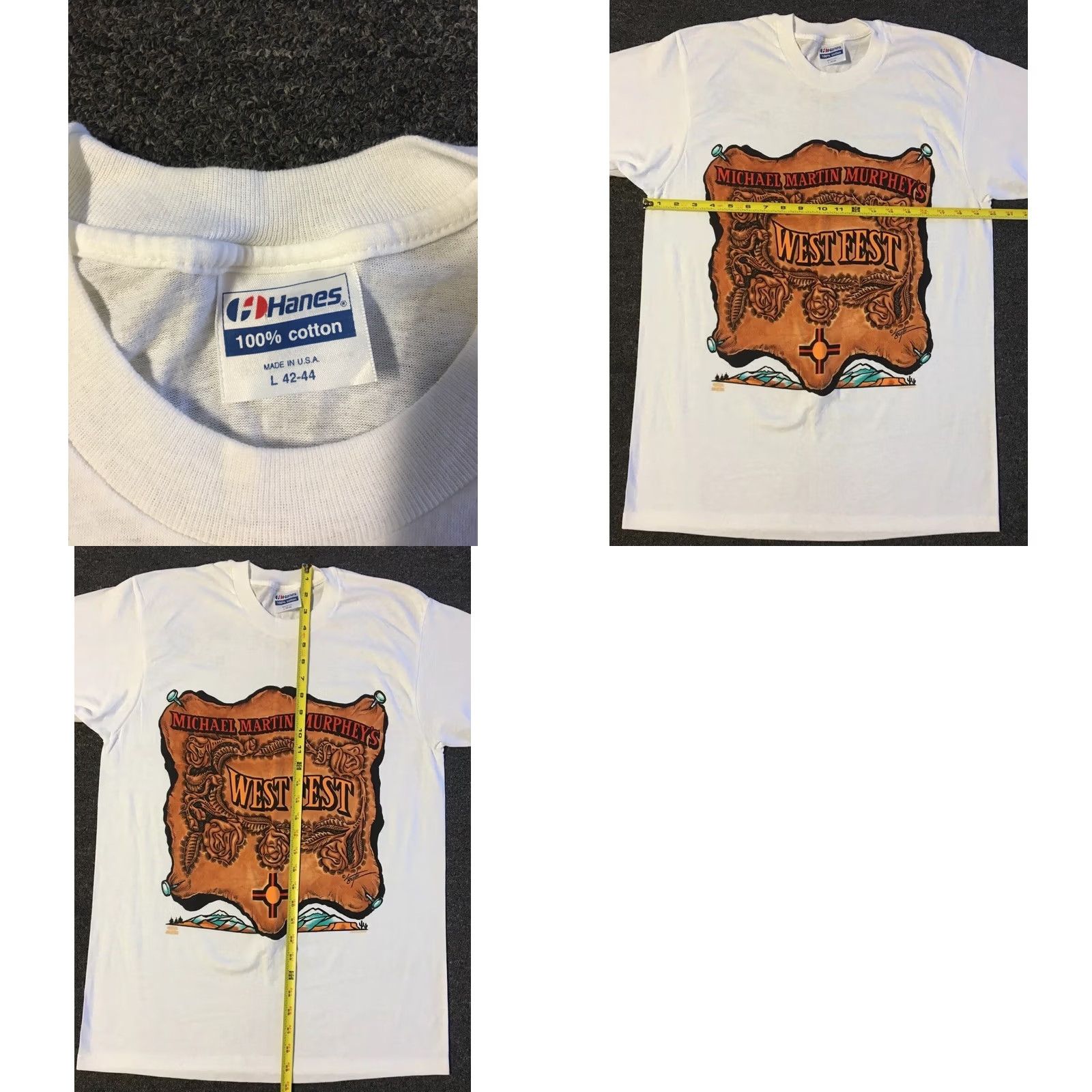 Vintage VINTAGE Michael Martin Murphey Autographed Shirt L Country Music Tour Grunge 80s 90s Cowboy Band Concert Mens White Size US L / EU 52-54 / 3 - 8 Thumbnail