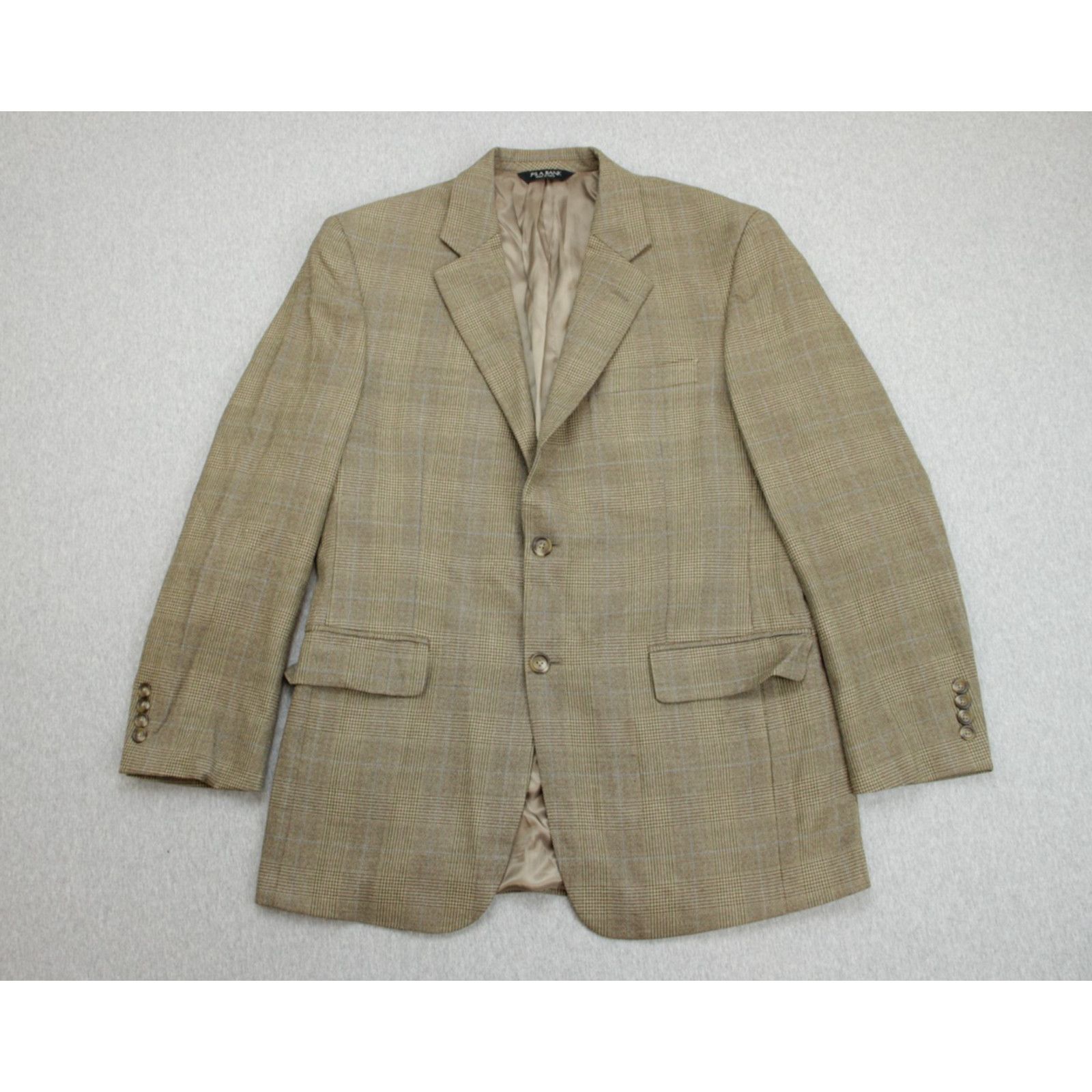 Jos. A. Bank Jos A Bank Blazer Mens 40R Brown Glen Plaid 100% Wool Size 40R - 2 Thumbnail
