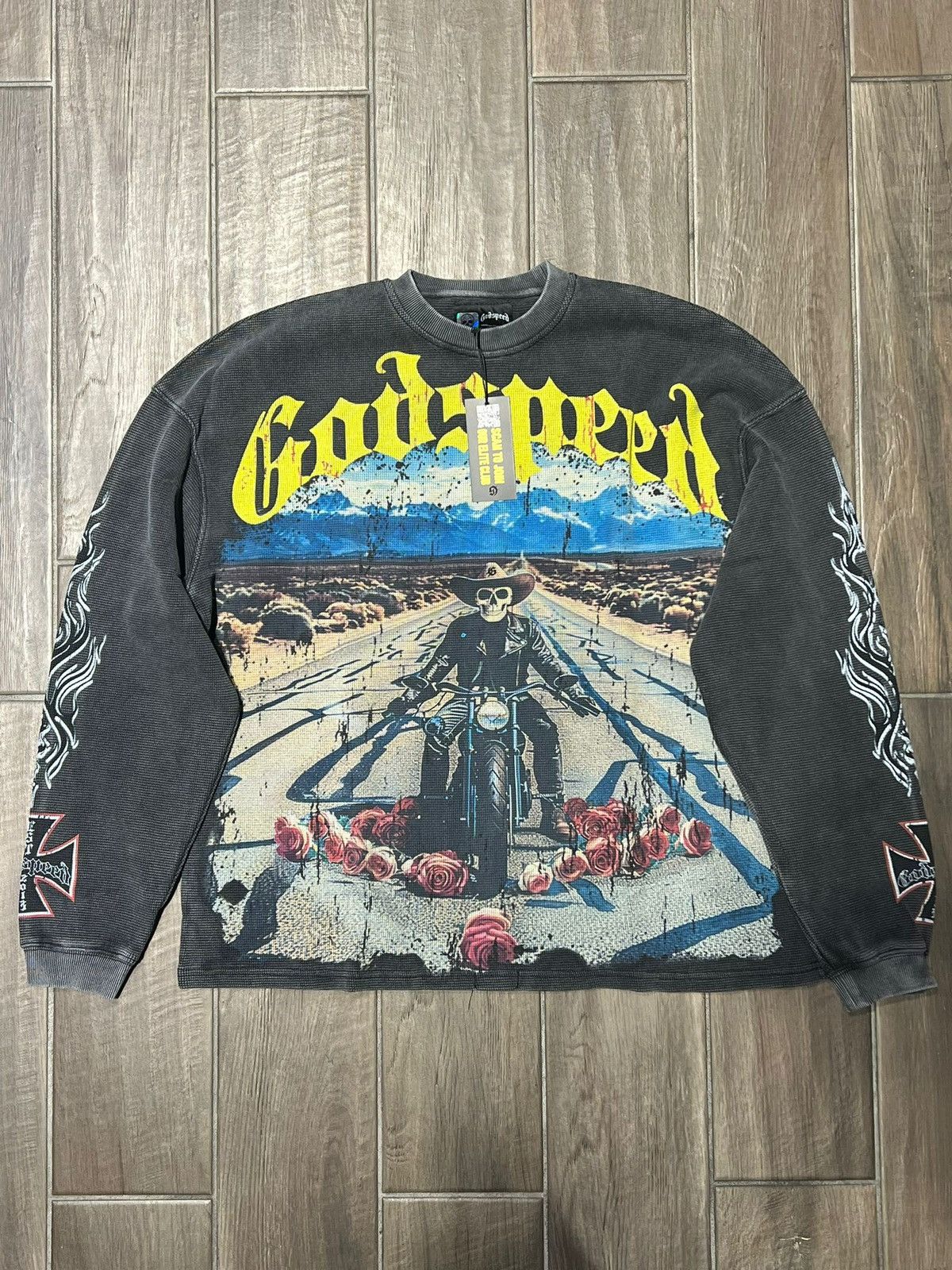 Godspeed Godspeed Long Lonely Road Long Sleeve Thermal Washed Black Size US L / EU 52-54 / 3 - 1 Thumbnail
