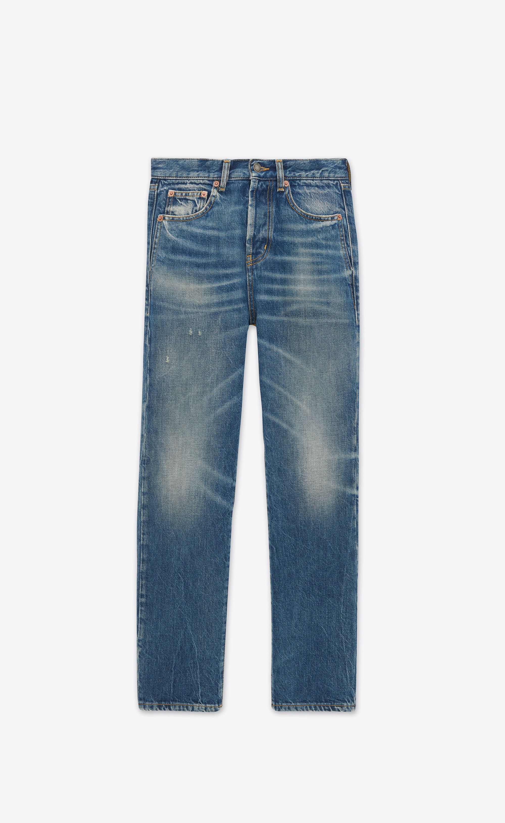 Saint Laurent Paris o1s1wg110125 597052 Authentic Slim-fit Jeans Beach Denim Size US 30 / EU 46 - 1 Thumbnail